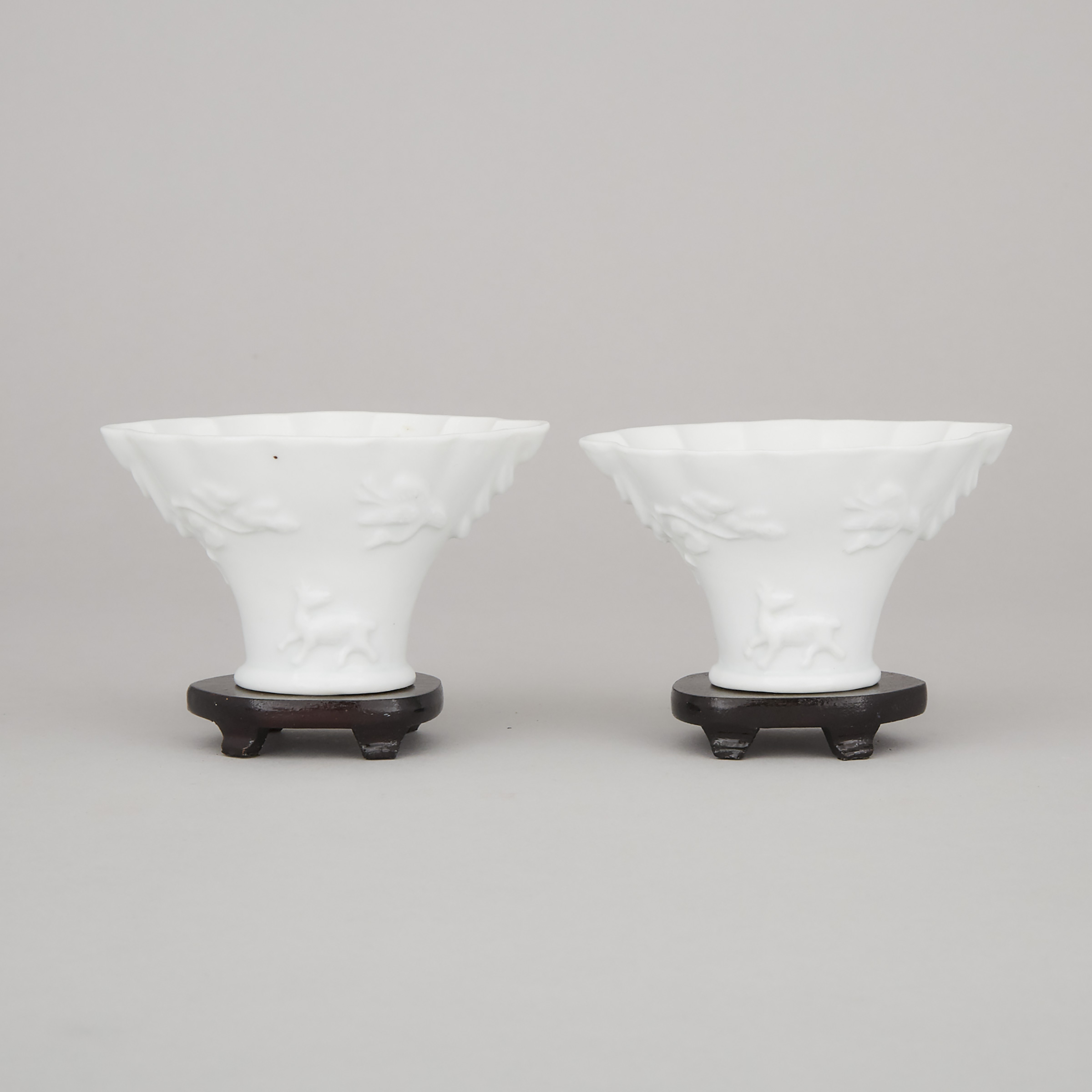 A Pair of Dehua Libation Cups, 17th/18th Century