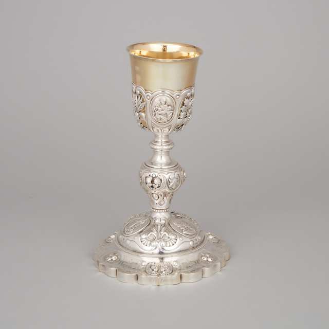 French Silver-Gilt and Silver Plated Chalice, late 19th century