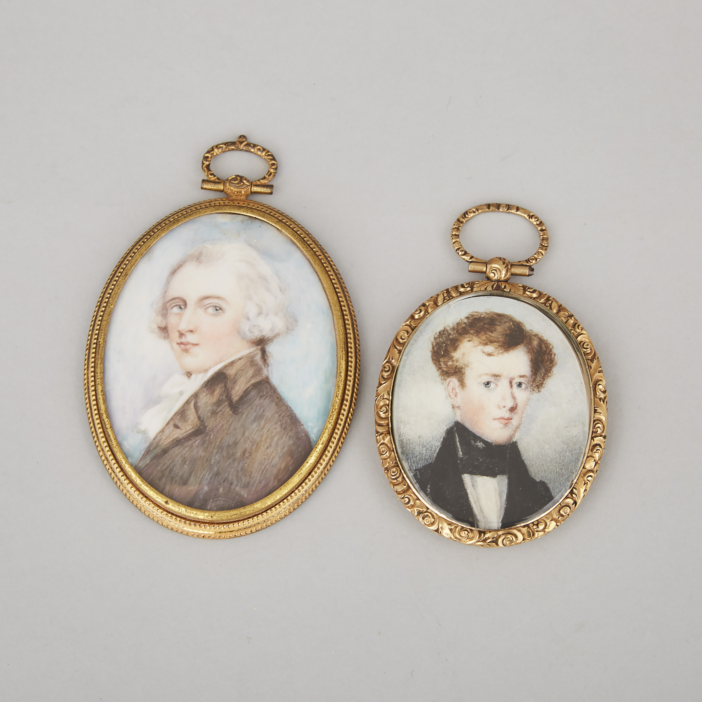 Two British School Portraits of Gentlemen, 18th/early 19th centuries