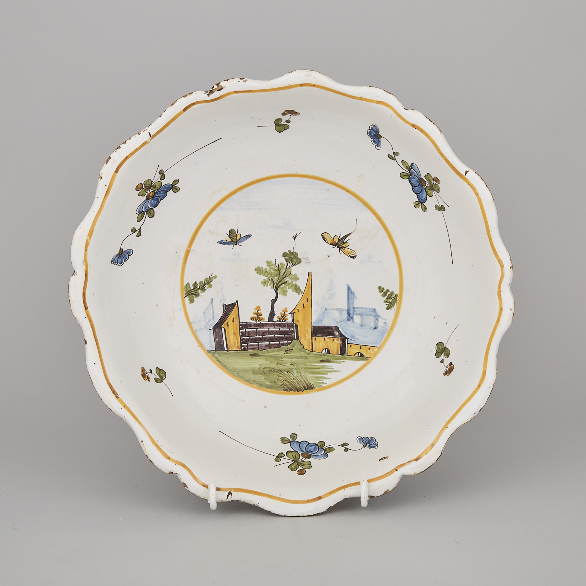 French Faience Polychrome Basin, late 18th/early 19th century