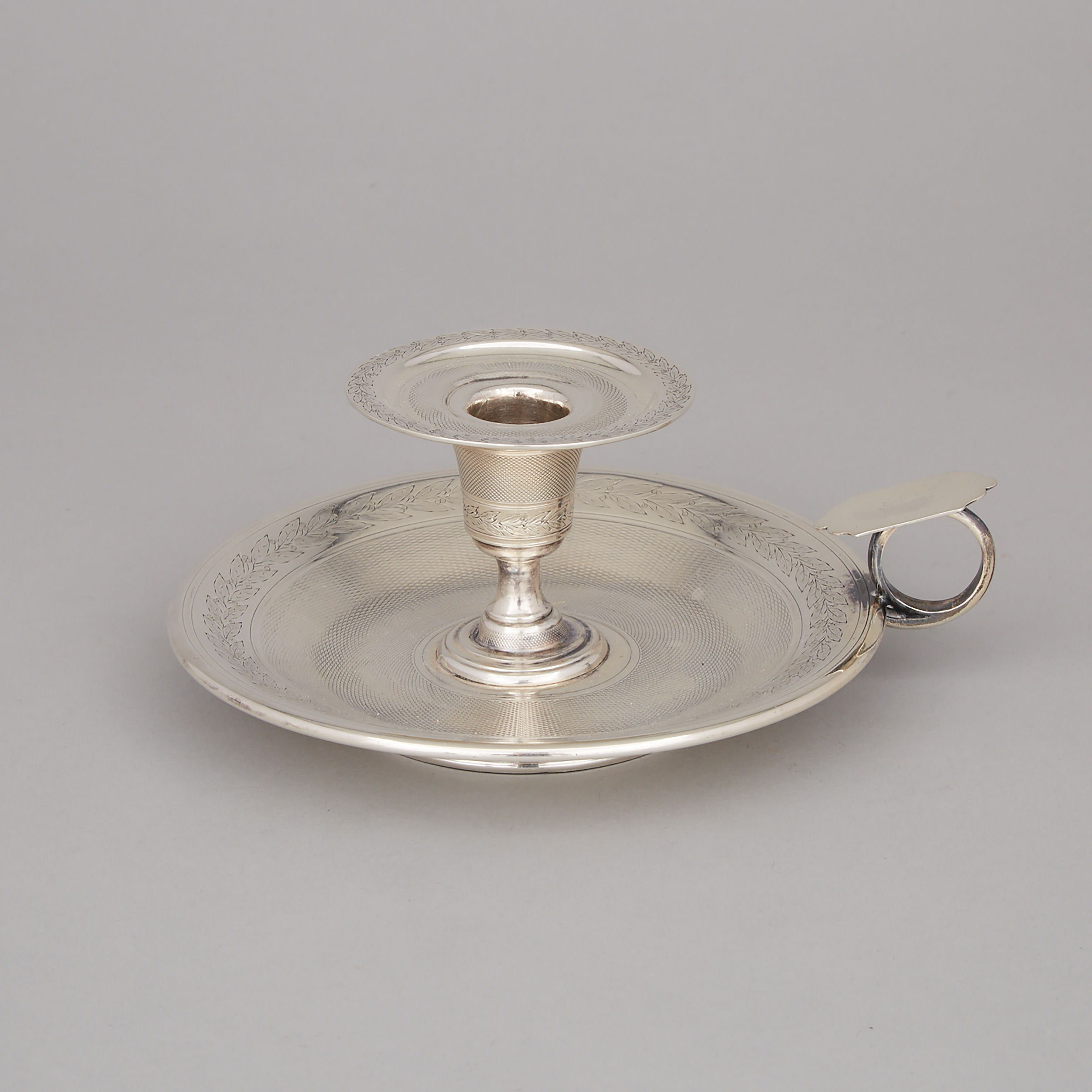 French Silver Chamberstick, Odiot, Paris, mid-19th century