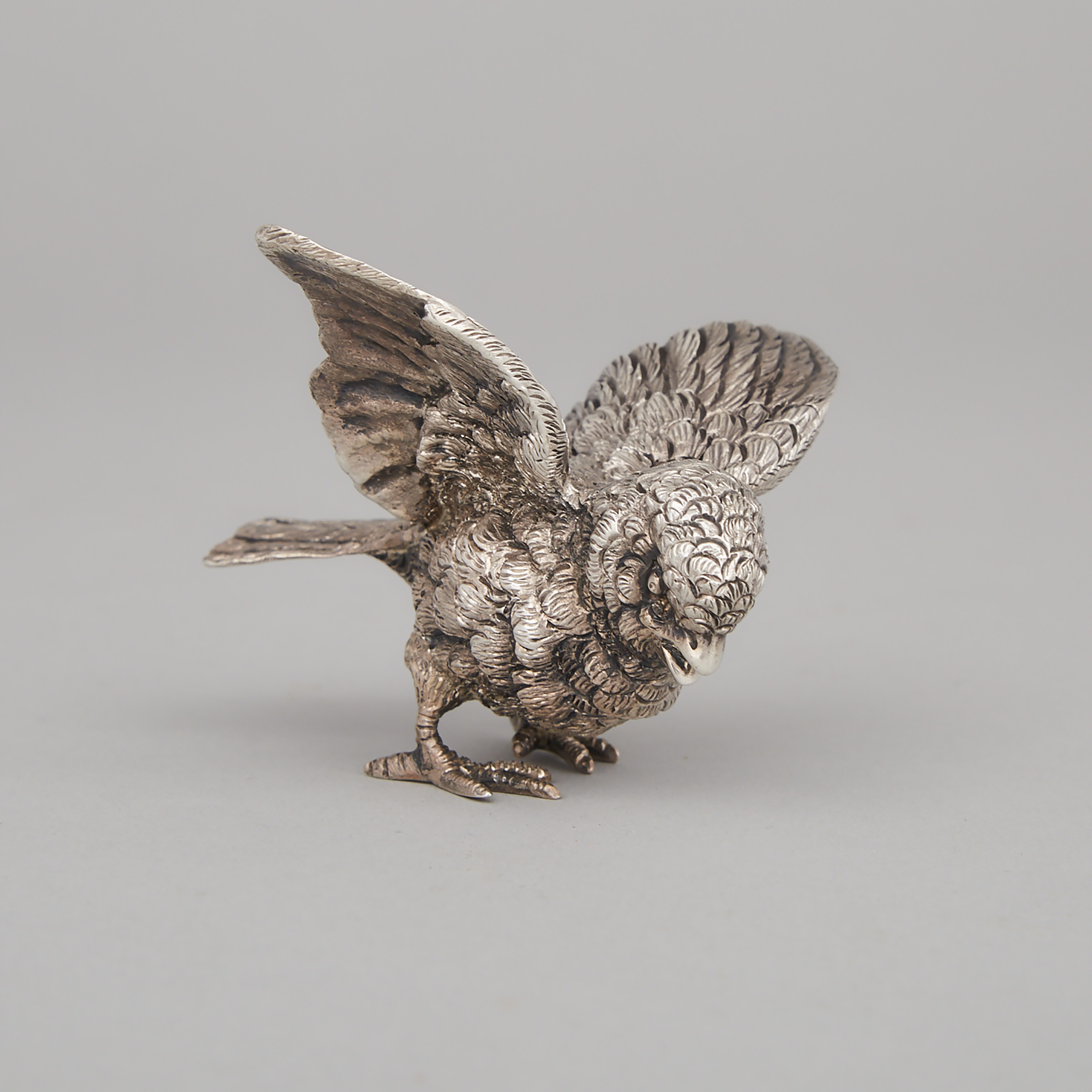 English Silver Model of a Sparrow, Francis Higgins & Sons Ltd., London, 1936