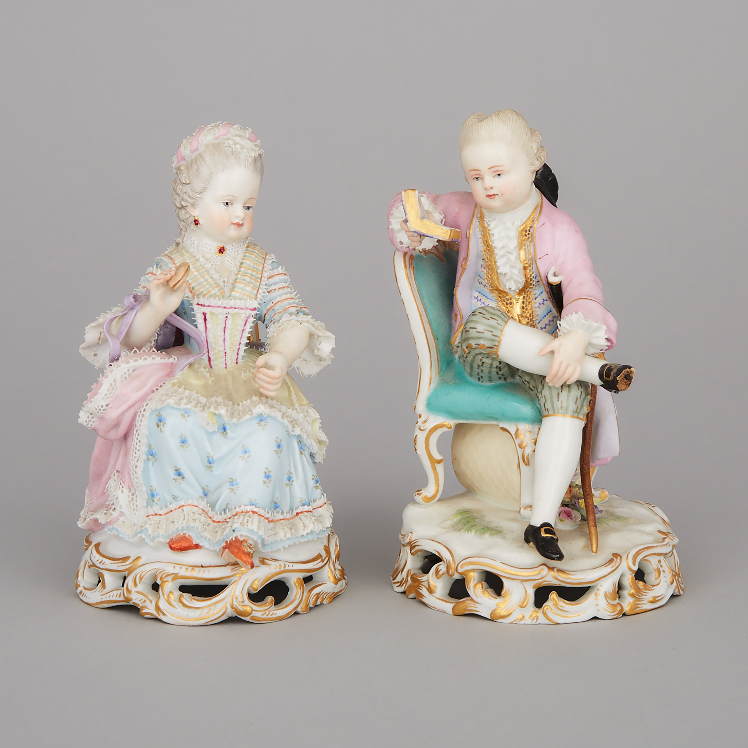 Pair of Meissen Figures of Children, late 19th century