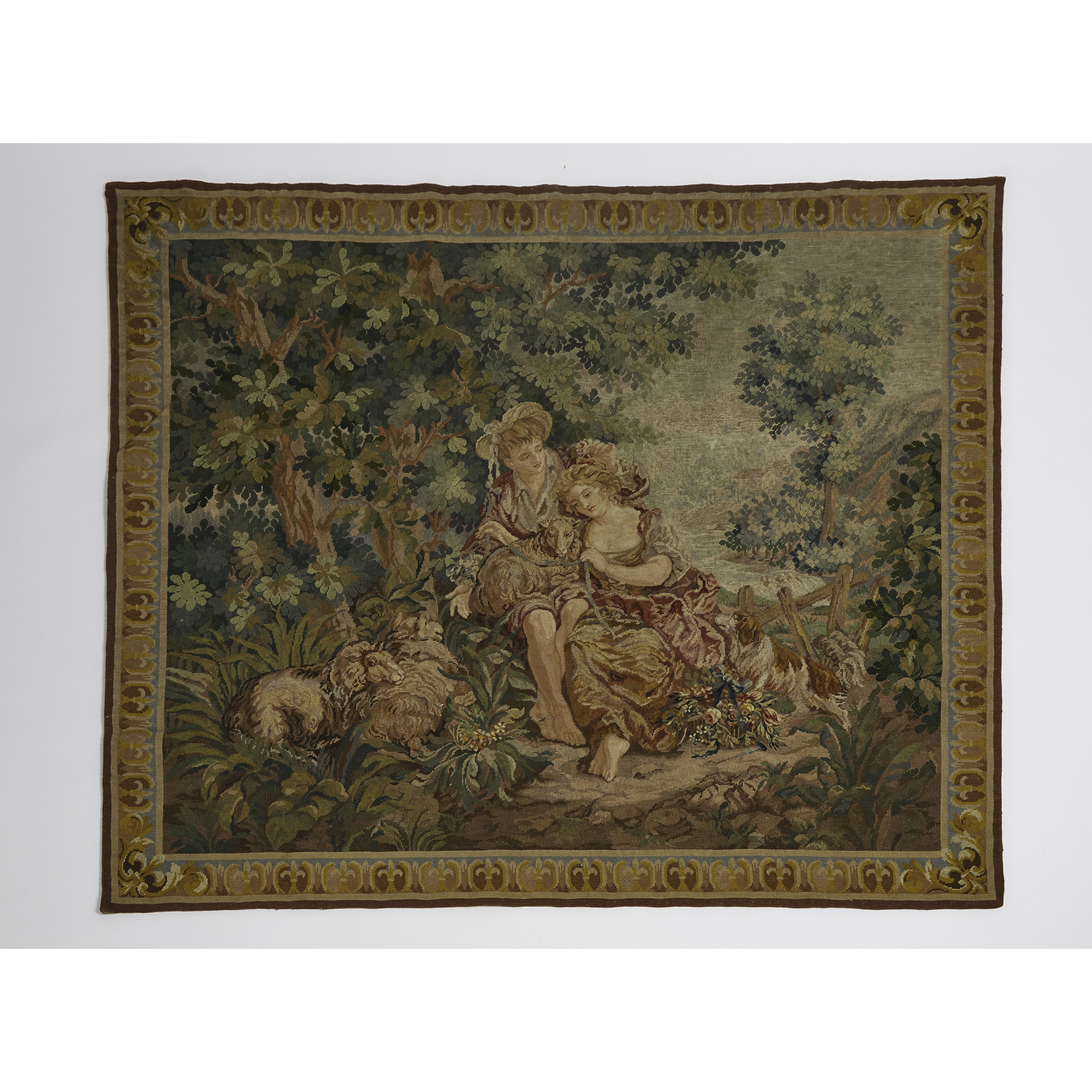 Flemish Verdure Pastoral Tapestry, 19th century