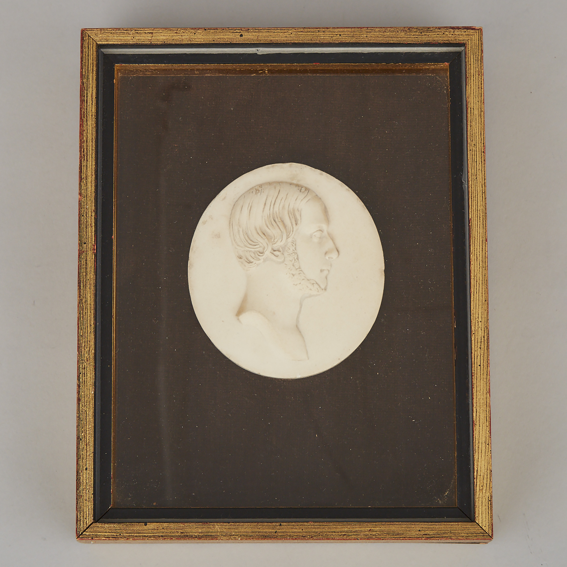 Victorian Composite Bas Relief Portrait Medallion of Albert, Prince Consort, mid 19th century