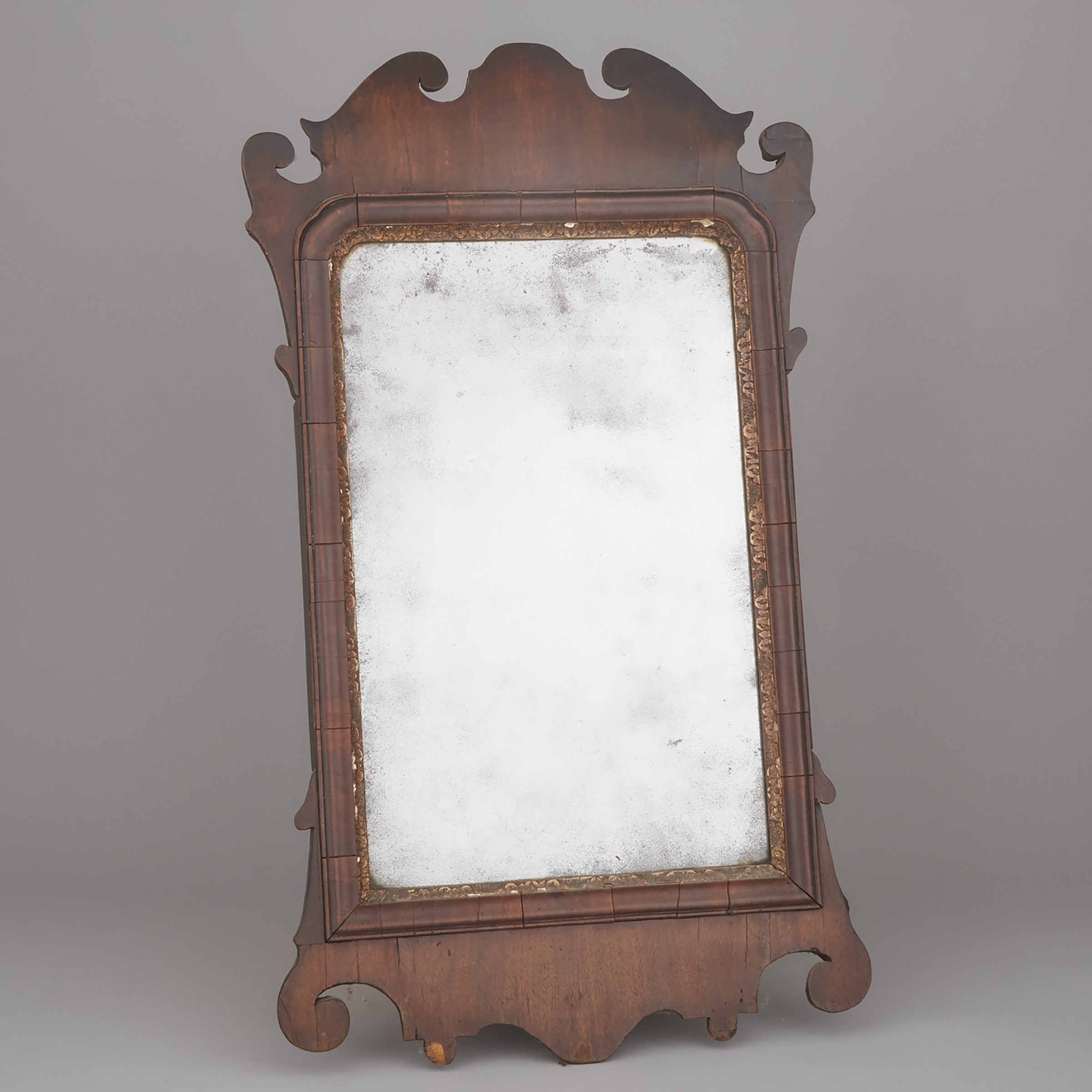 Georgian Mahogany Fretwork Mirror, 18th century