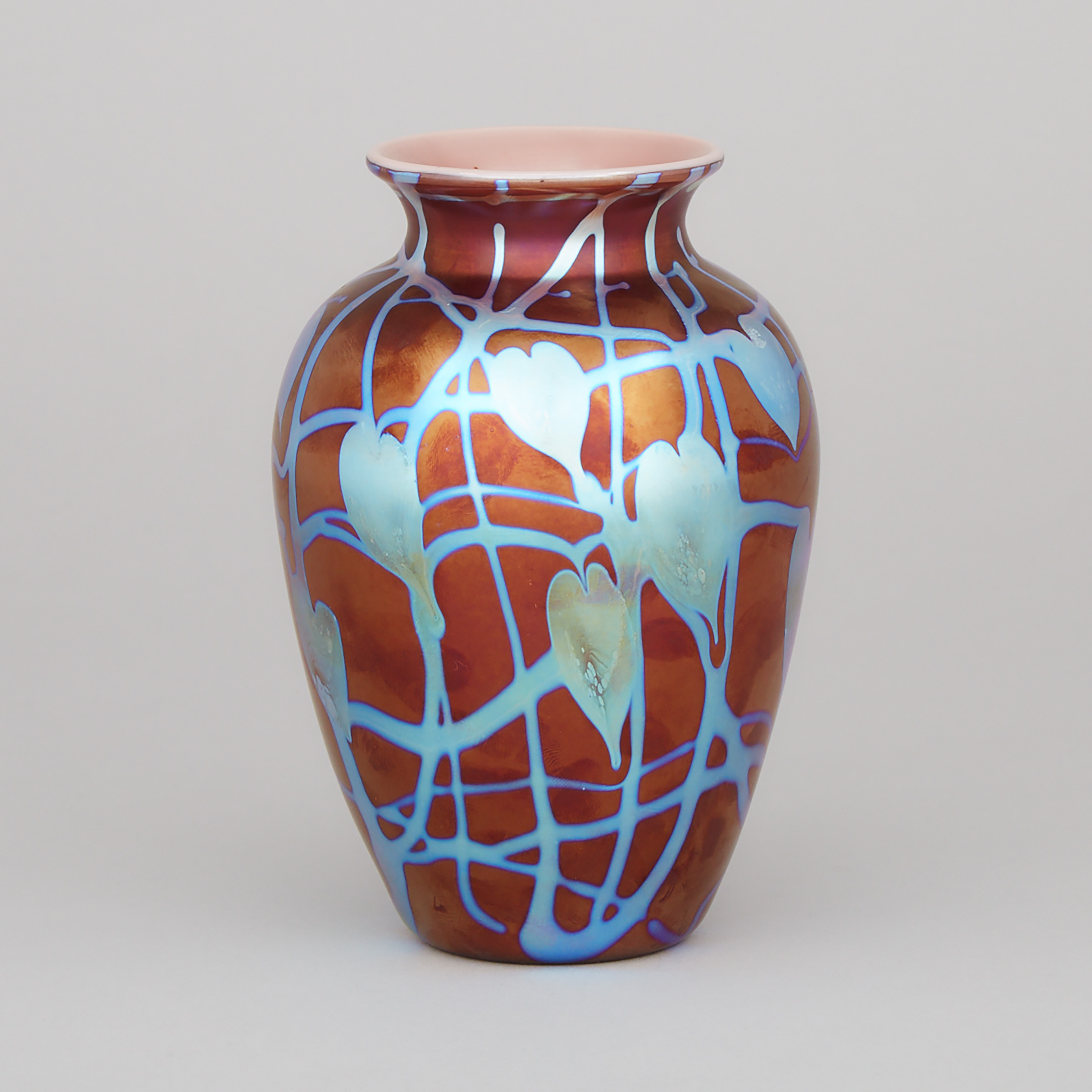Donald Carlson (American, b.1944), Iridescent Glass Vase, late 20th century