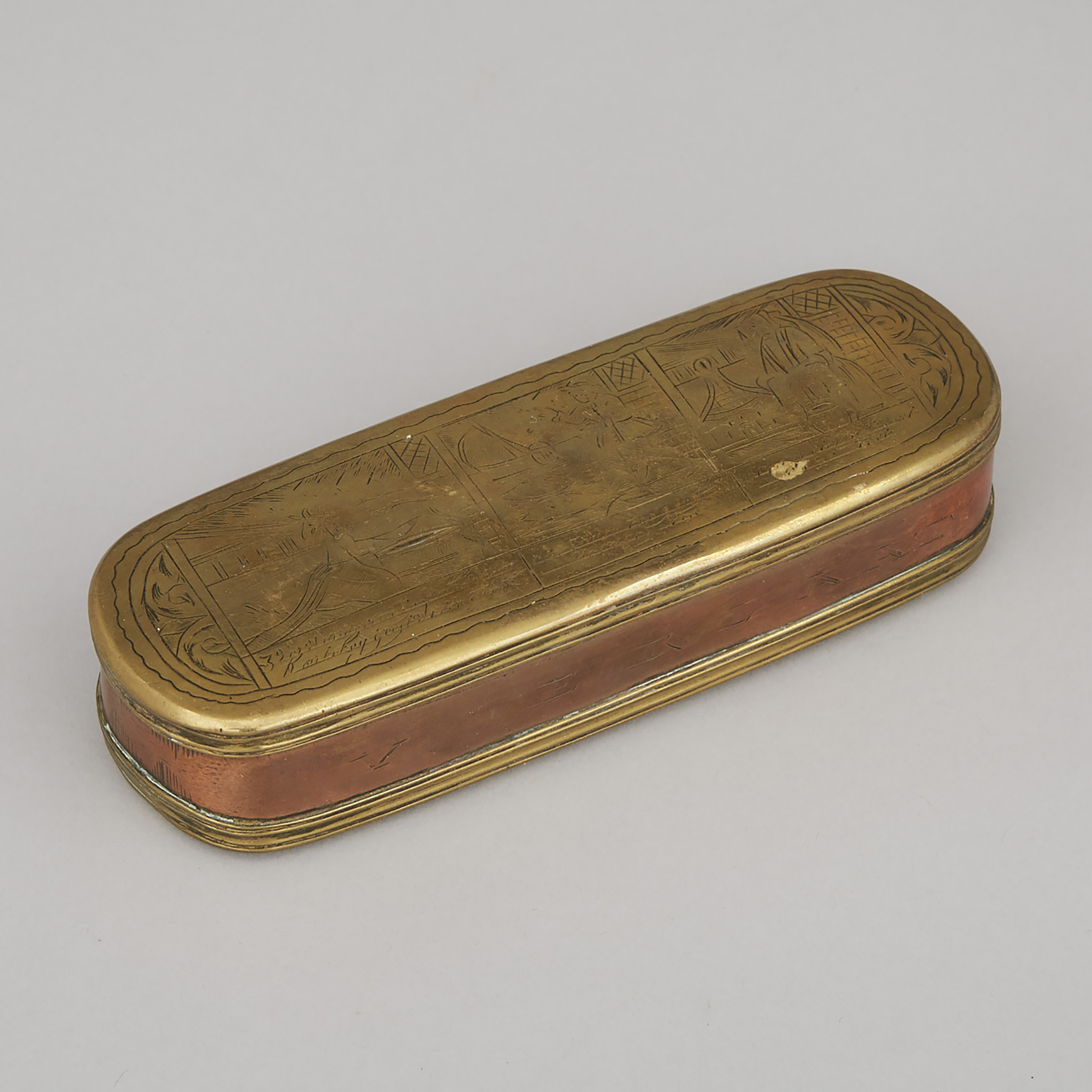 Dutch Copper and Brass Tobacco Box, 18th century