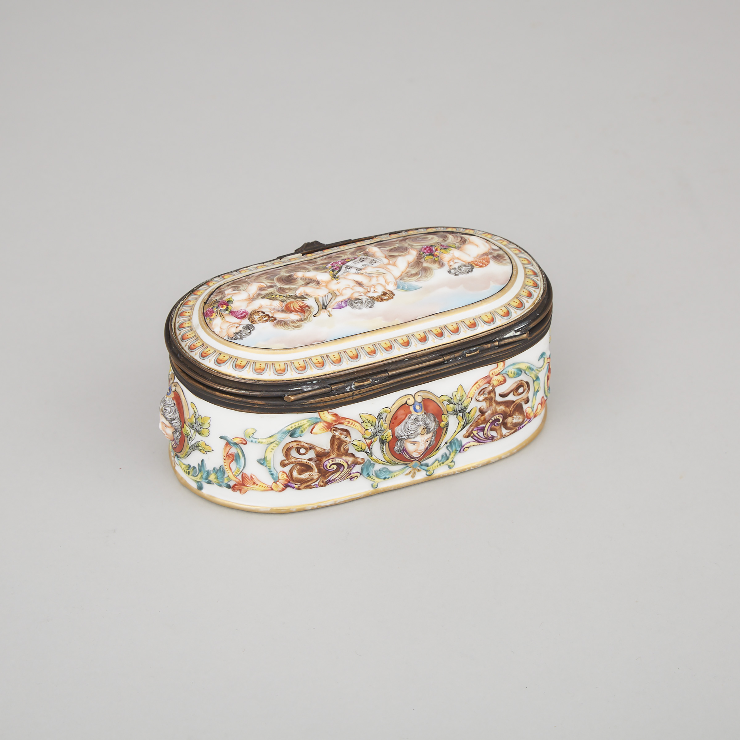 'Naples' Oblong Casket, late 19th/early 20th century