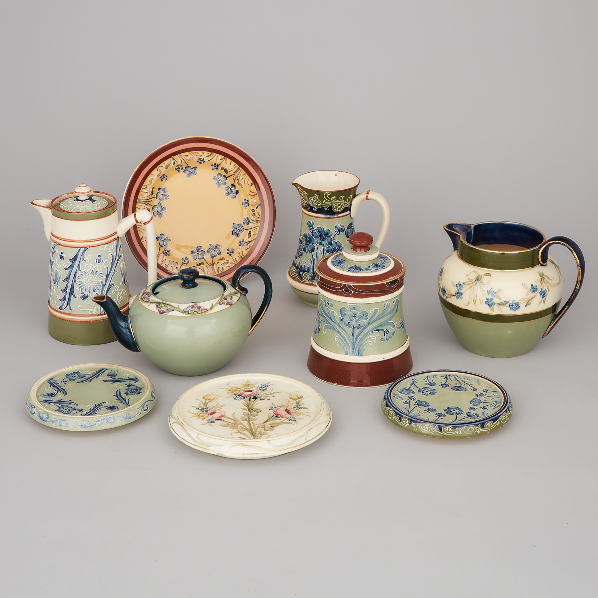 Group of Macintyre Moorcroft Tablewares, c.1900-10