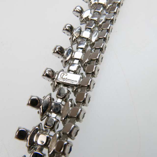 Sherman Silver Tone Metal Necklace And Earrings