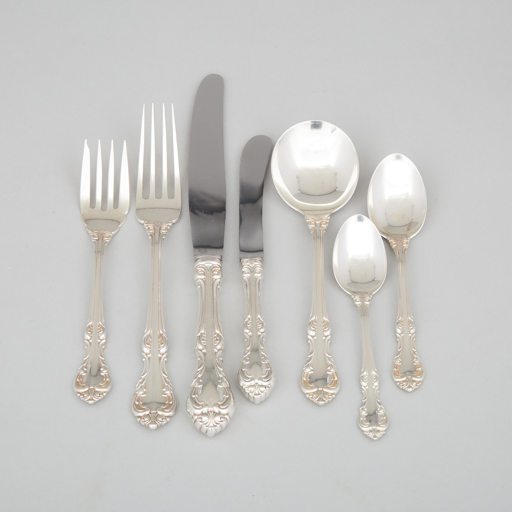 Canadian Silver 'Laurentian' Pattern Flatware, Henry Birks & Sons, Montreal, Que., 20th century
