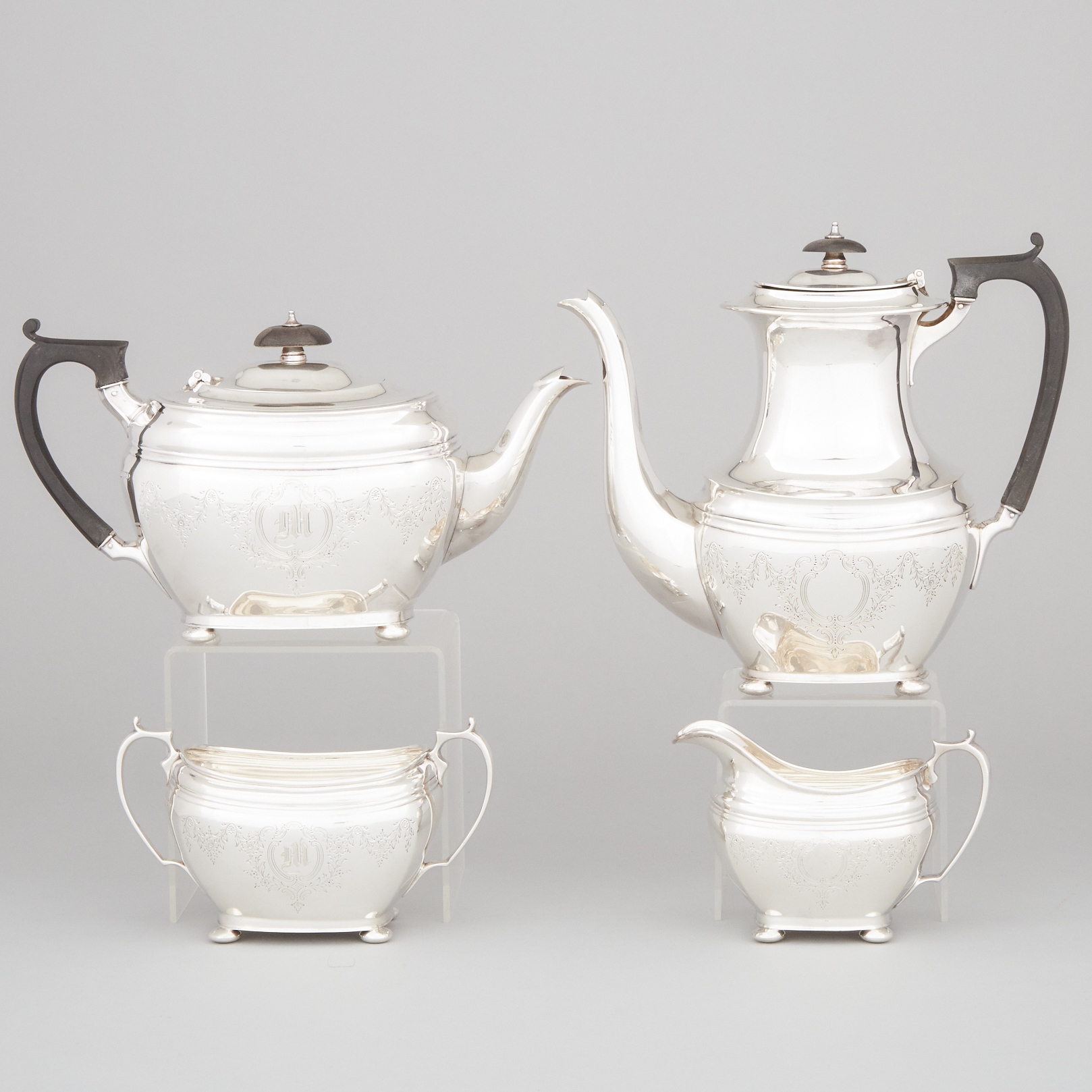 English Silver Tea and Coffee Service, Harrison Brothers & Howson, Sheffield, 1946