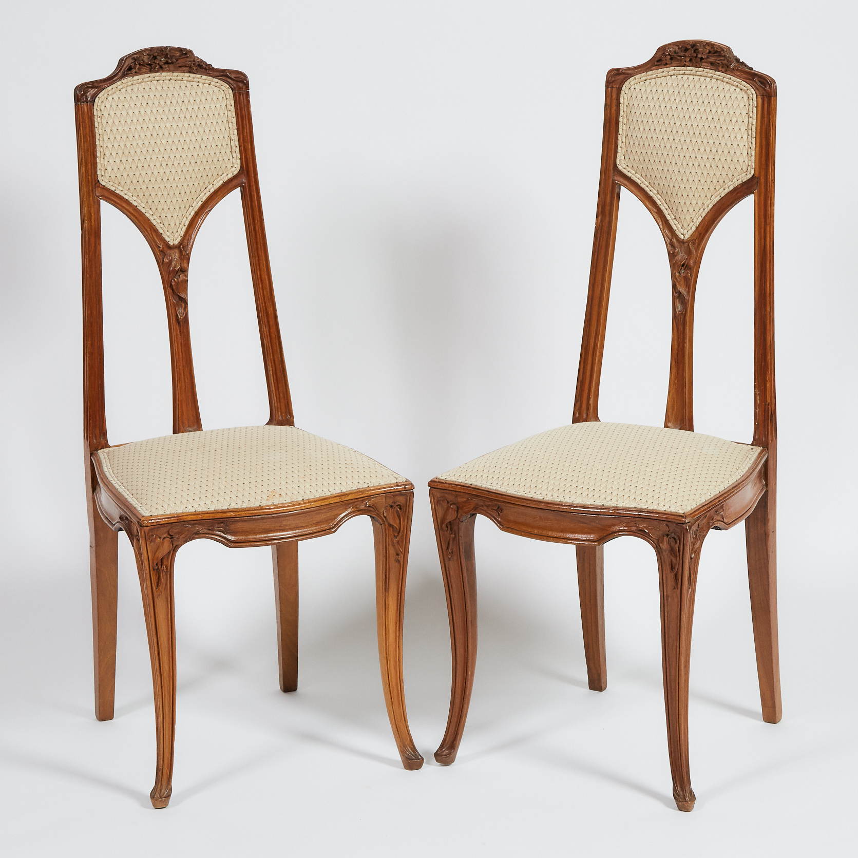 Pair of Louis Majorelle 'Clématites' Side Chairs, c.1900