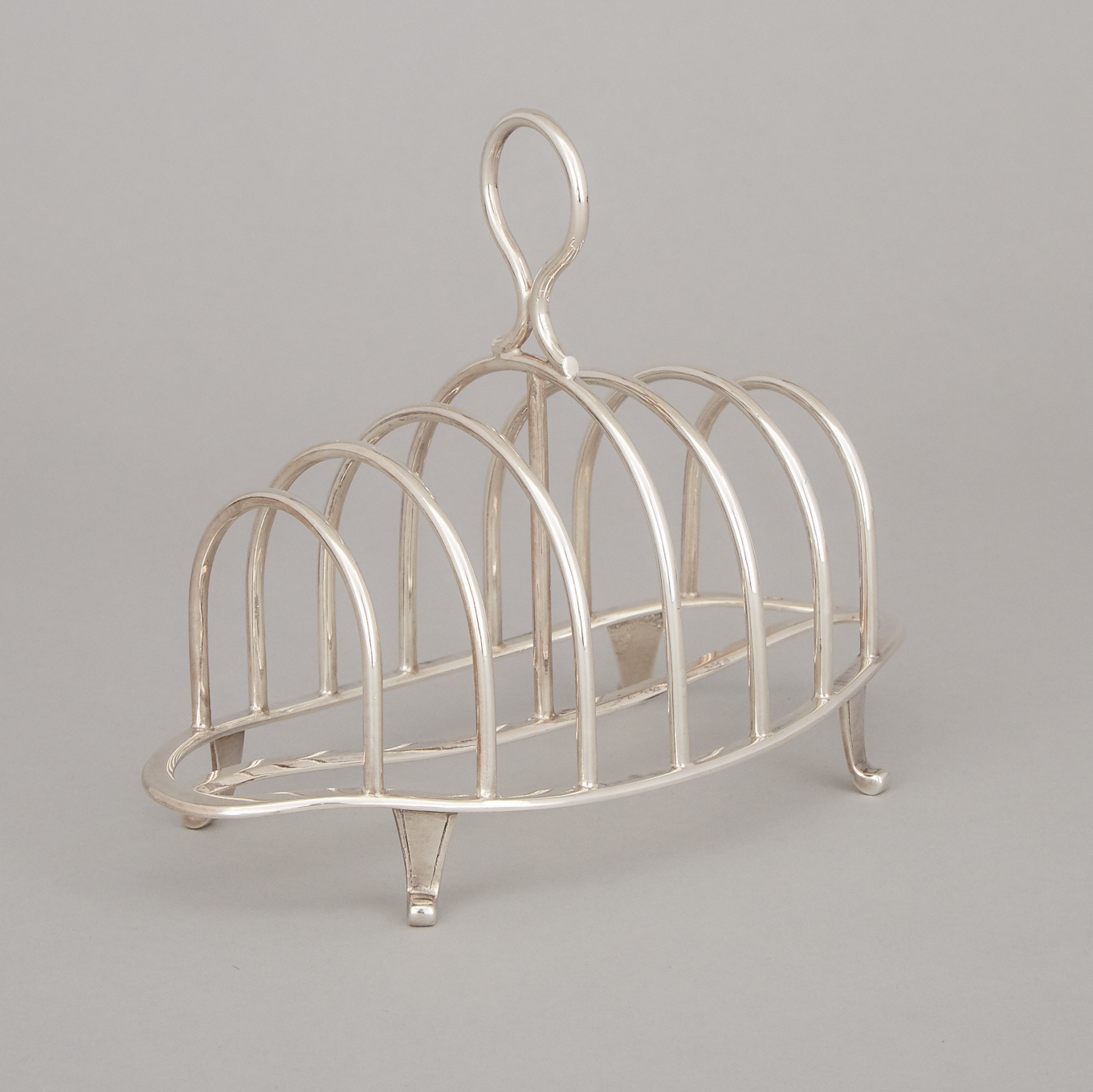Late Victorian Silver Seven-Bar Toast Rack, Henry Wigfull, Sheffield, 1899