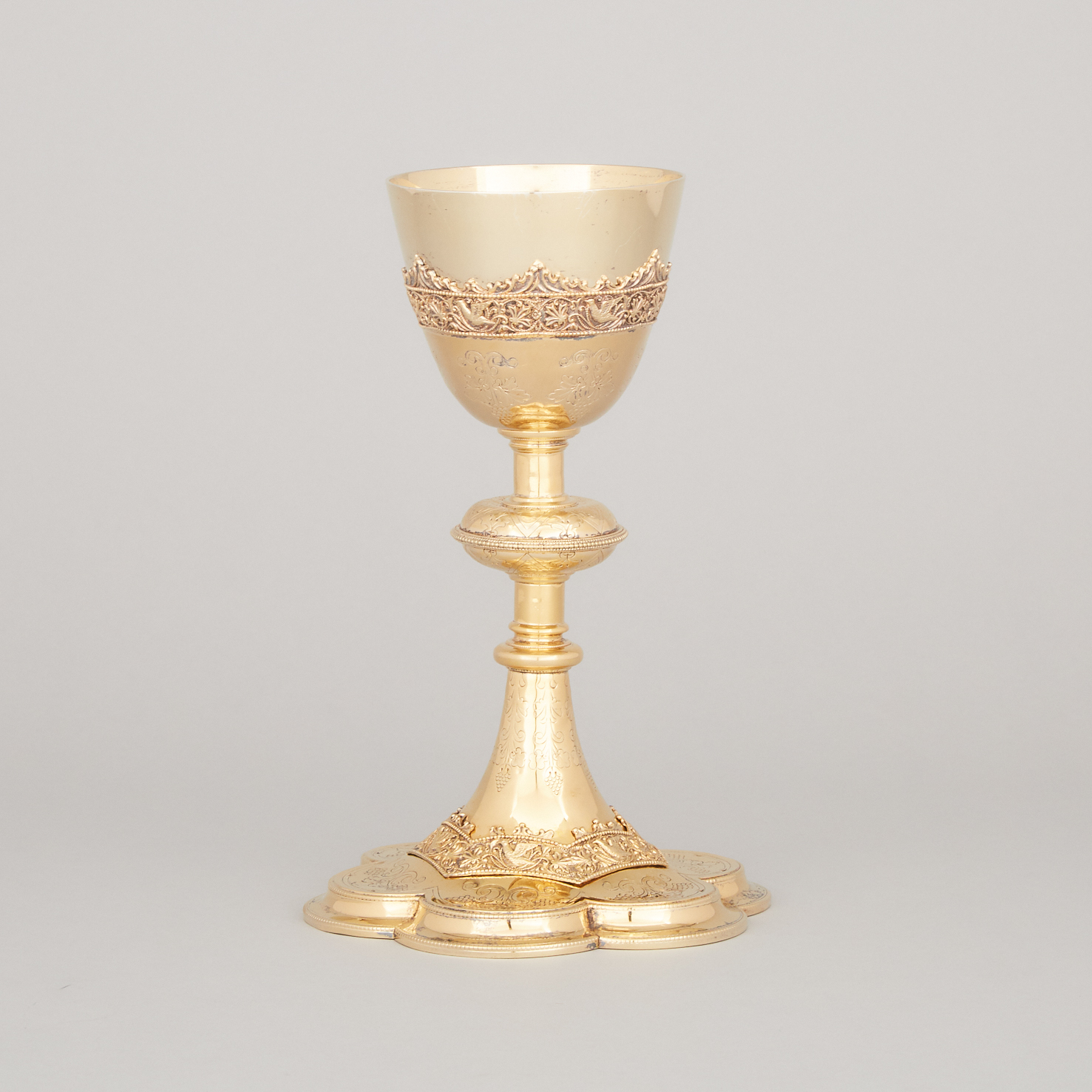 French Silver-Gilt and Gilt Metal Chalice, c.1915