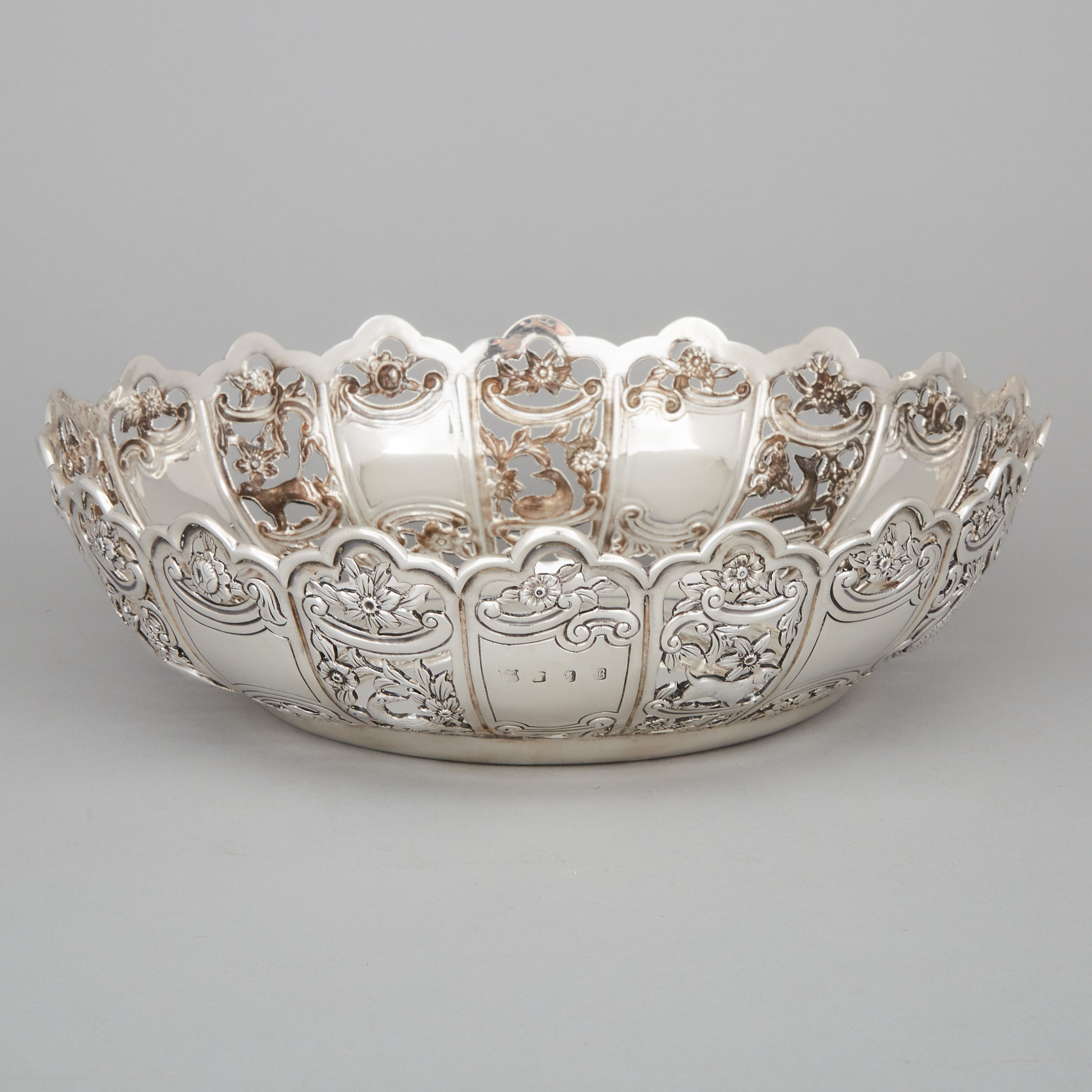 Late Victorian Irish Silver Pierced Bowl, William Gibson & John Lawrence Langman, Dublin, 1897
