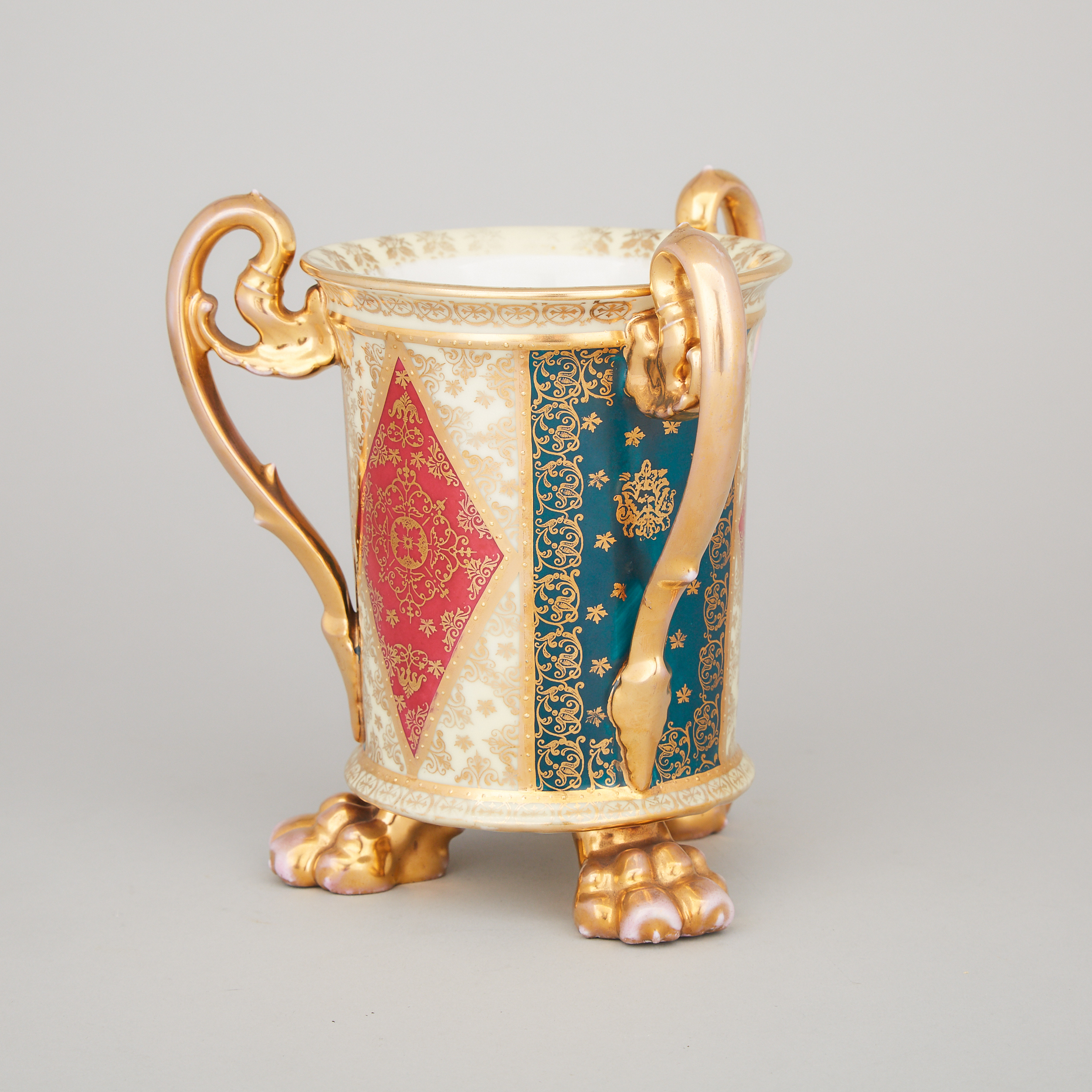 'Vienna' Tyg or Three-Handled Loving Cup, late 19th century