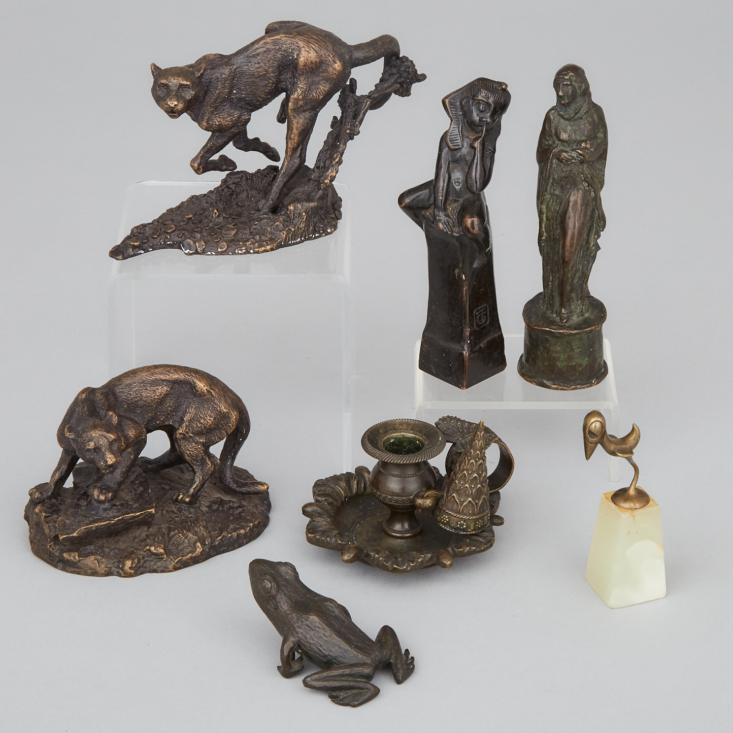 Miscellaneous Collection of Small Continental Bronzes, early-mid 20th century