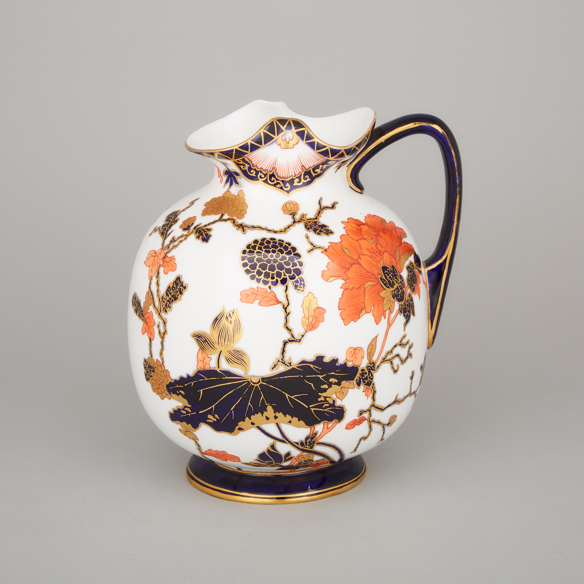 Derby Crown Porcelain Co. Japan Pattern Pitcher, 1885