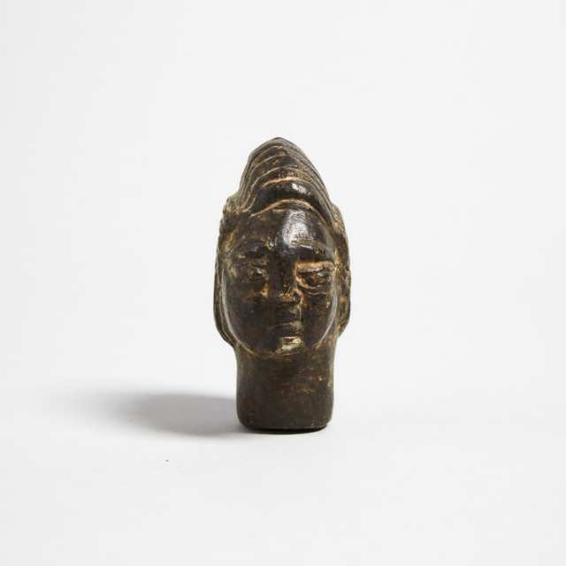 Egyptian Steatite Head of a Man, New Kingdom, 1550-1069