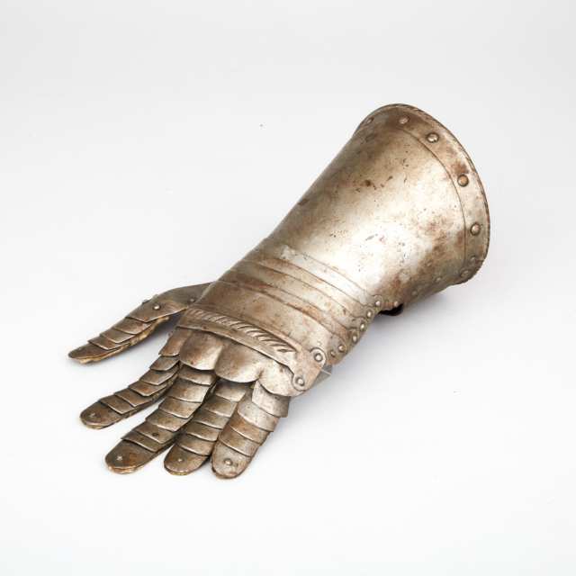 German Mid 16th Century Style Left Hand Gauntlet, 19th century