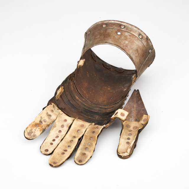 German Mid 16th Century Style Left Hand Gauntlet, 19th century