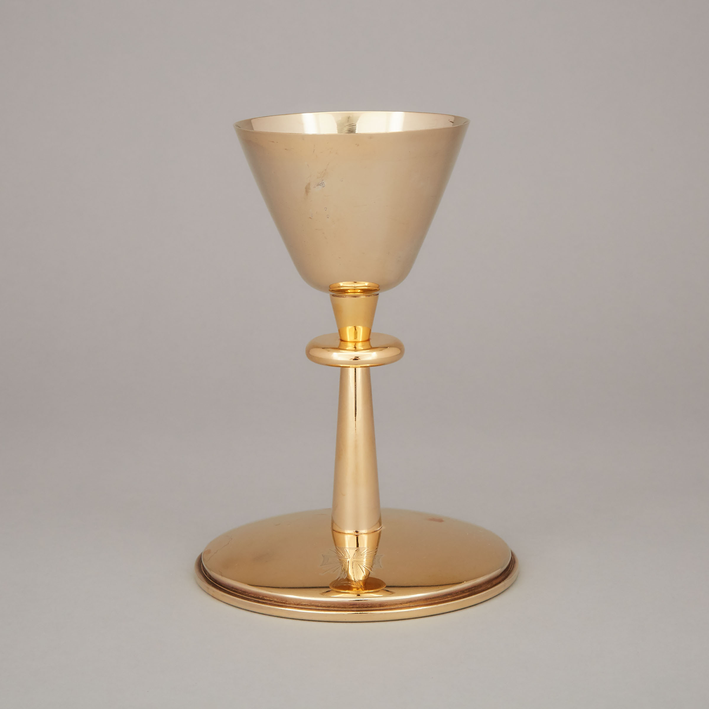 Silver Gilt and Gilt Metal Chalice, mid 20th century