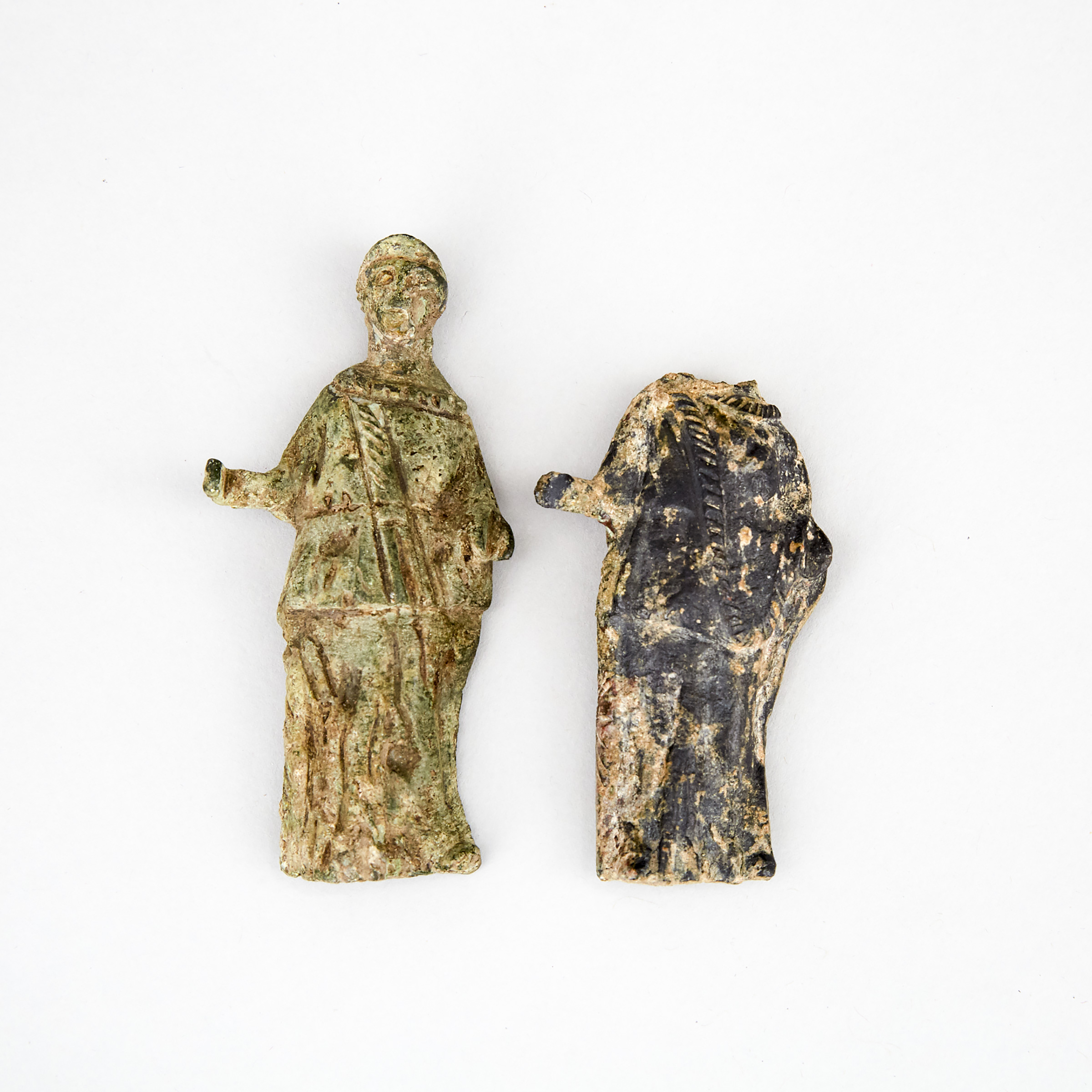 Two Roman Bronze Figures of Athena, 1st-2nd century A.D.