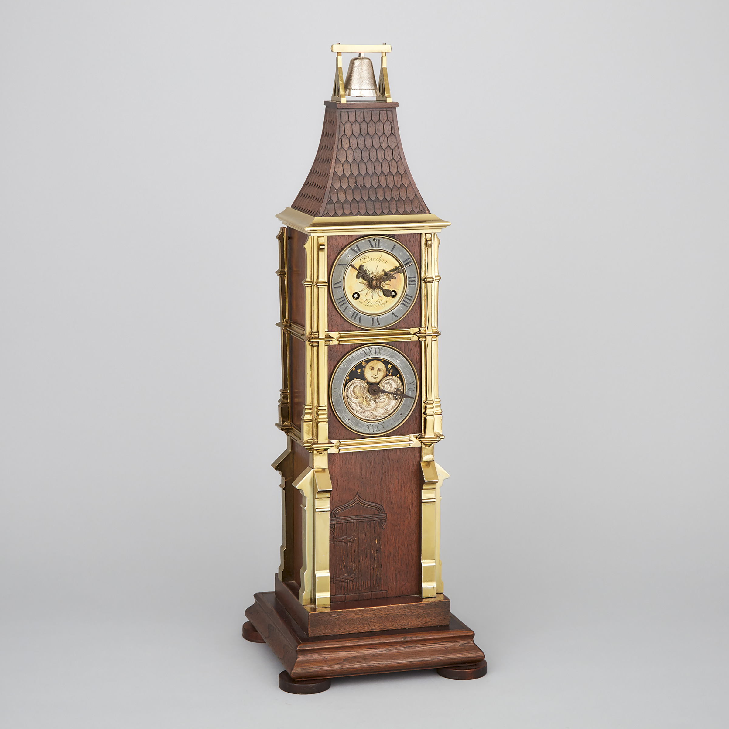 French Working Model of the Astronomical Tower Clock at Bourges Cathedral by Planchon au Palais Royal, Paris, early 20th century