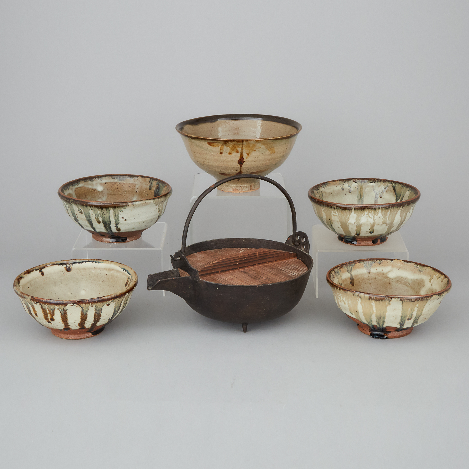 A Group of Five Donburi Bowls, Circa 1960
