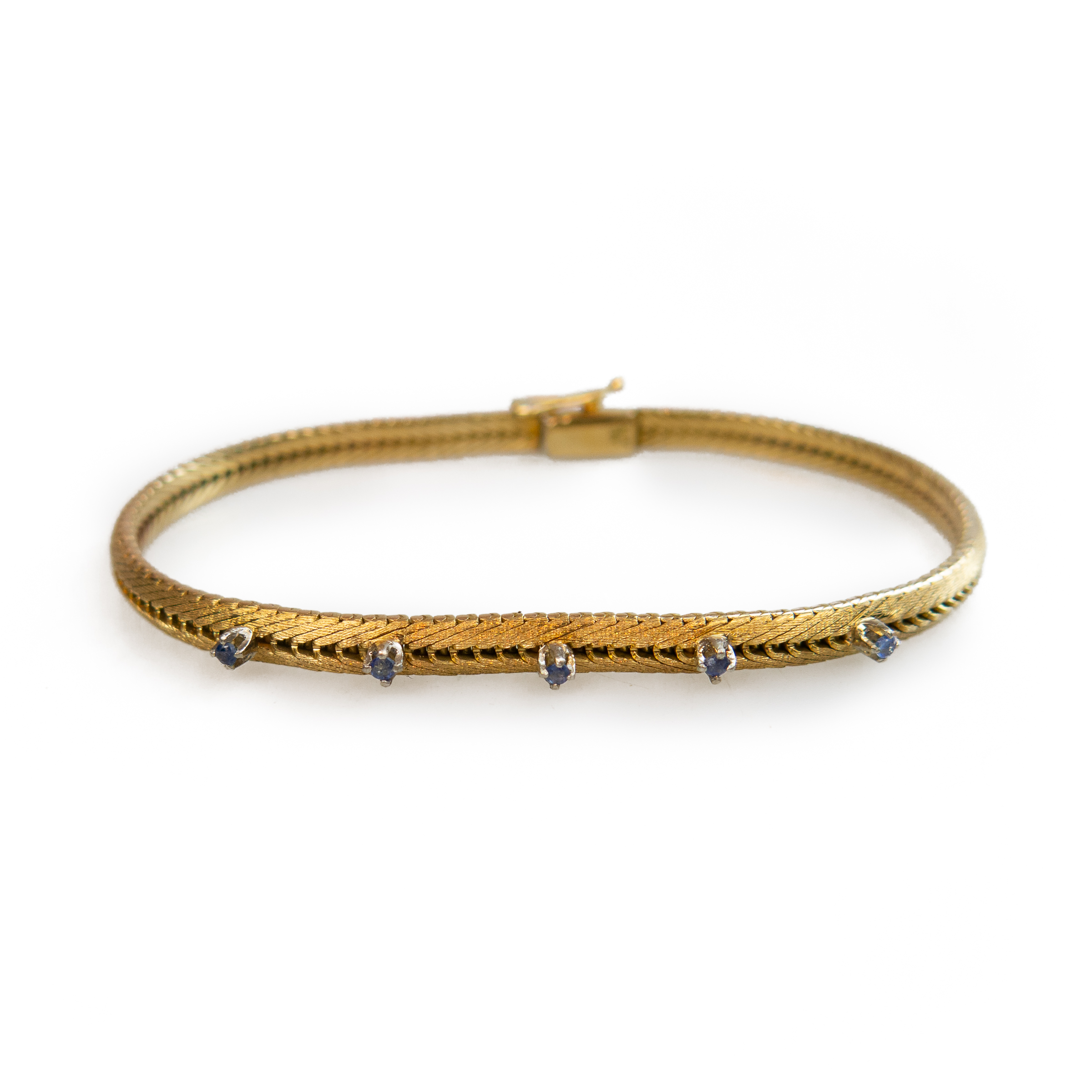18k Yellow Gold Herringbone Link Bracelet