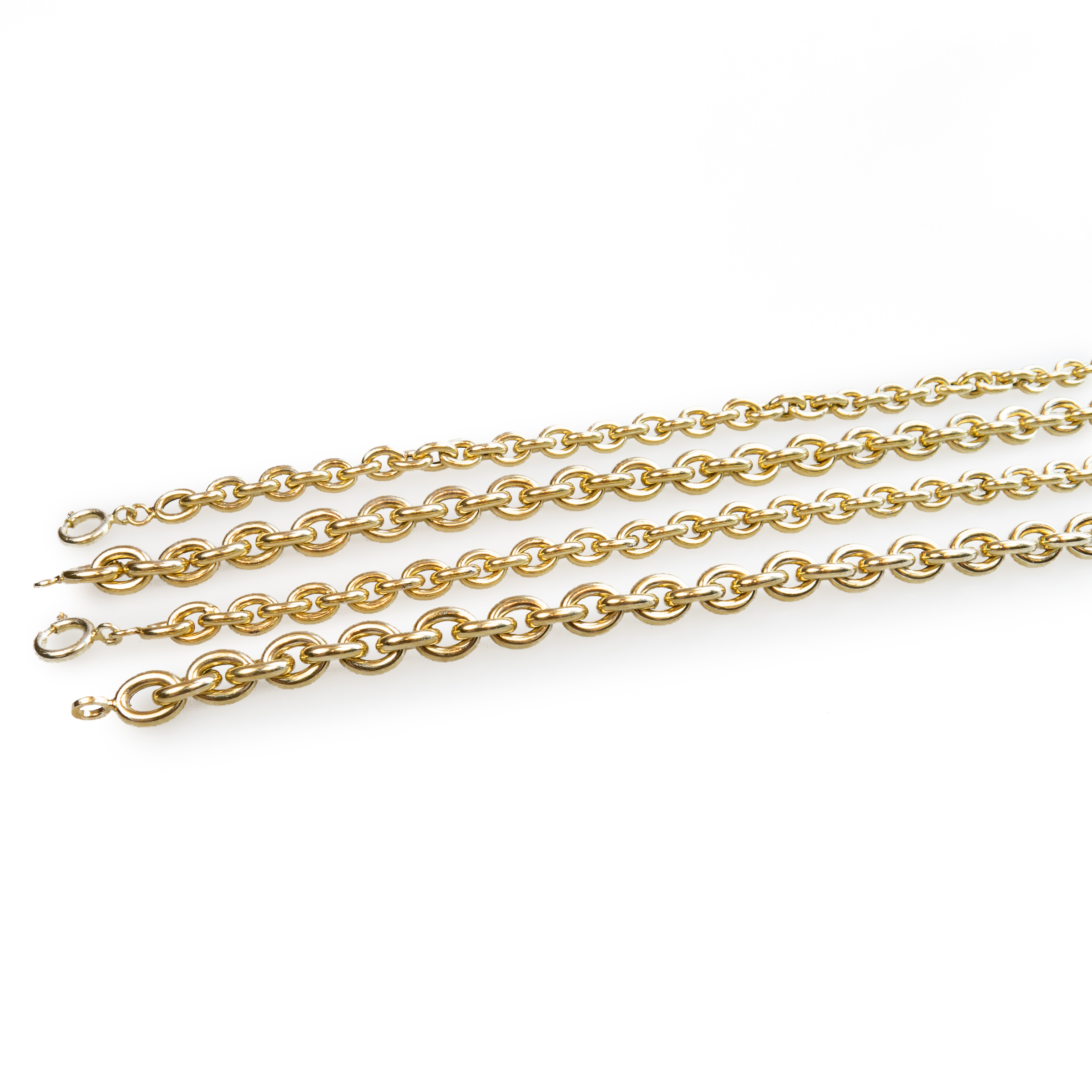 4 x 14k Yellow Gold Link Bracelets