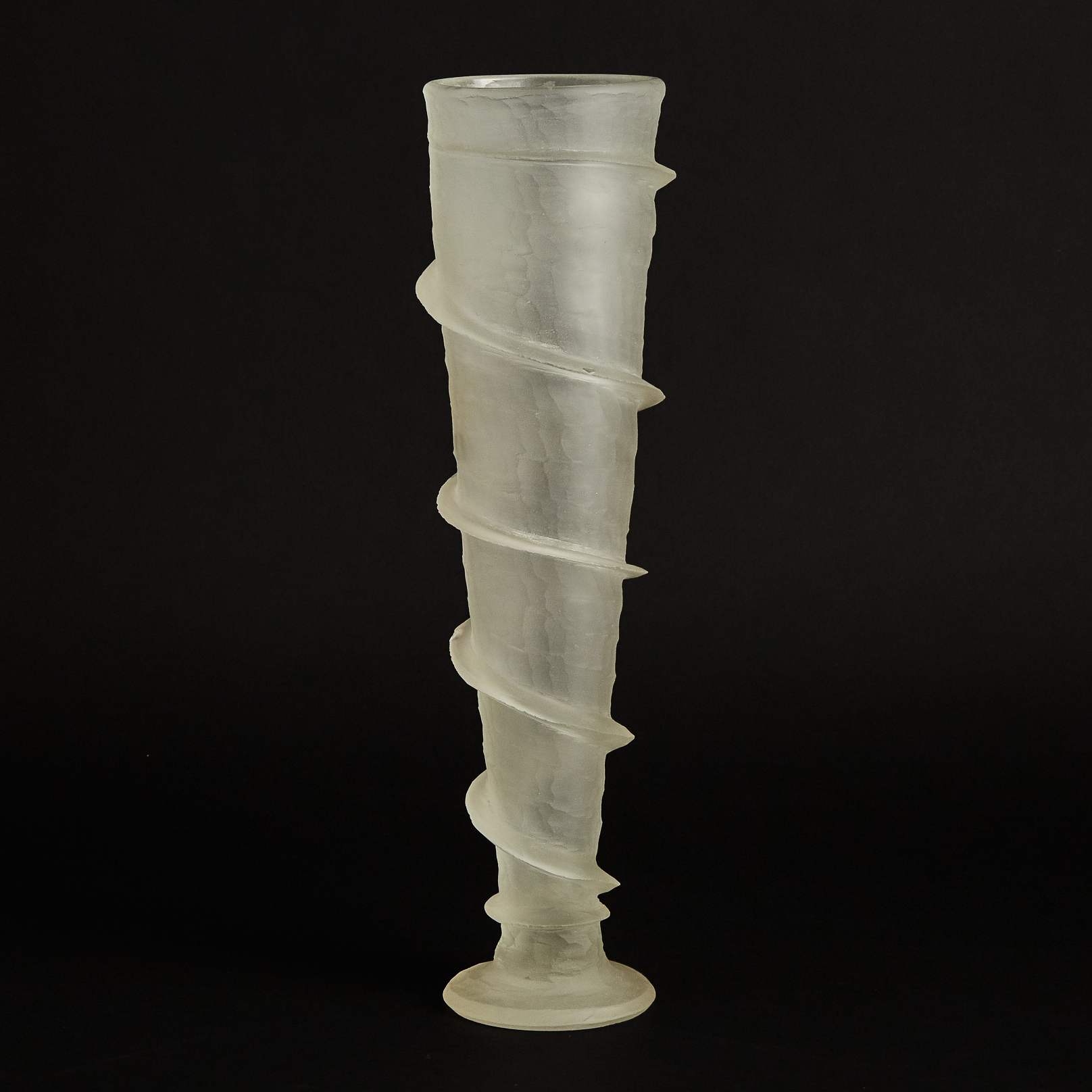 Brad Copping (Canadian, b.1961), Carved Spiral Glass Vase, 1999