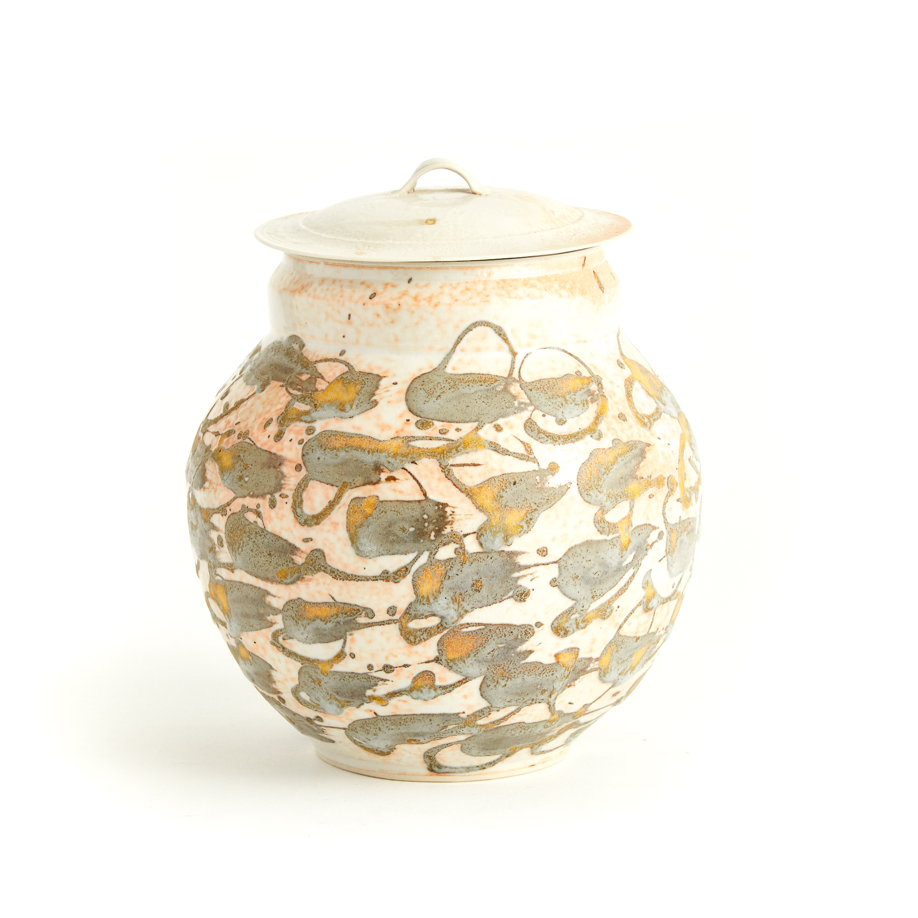 Kayo O'Young (Canadian, b.1950), Mottled Glazed Porcelain Lidded Jar, 2004