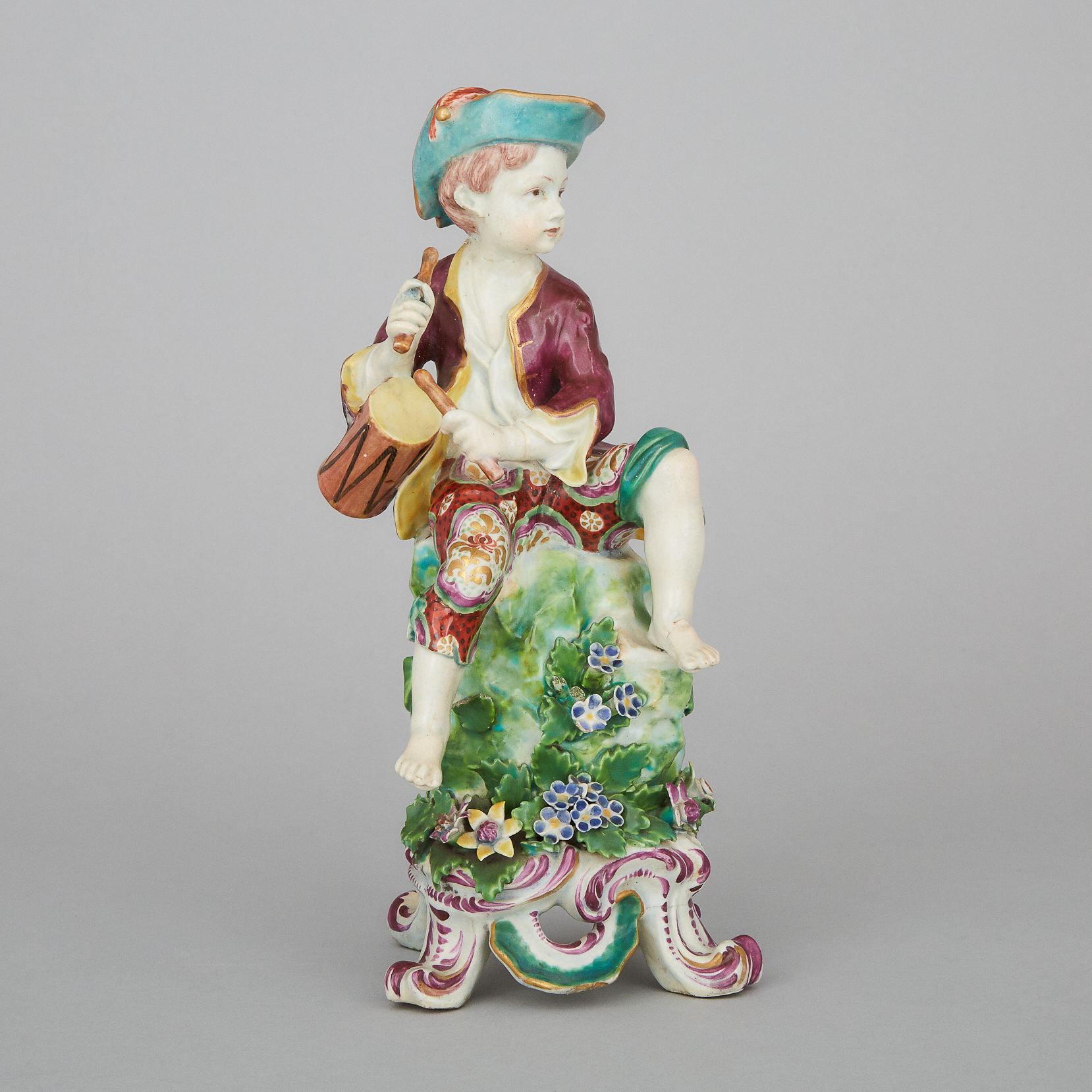 Bow Figure of a Drummer Boy, c.1760