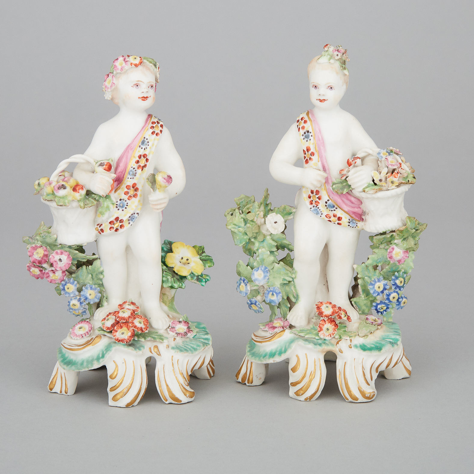 Pair of Bow Figures of Putti, c.1765