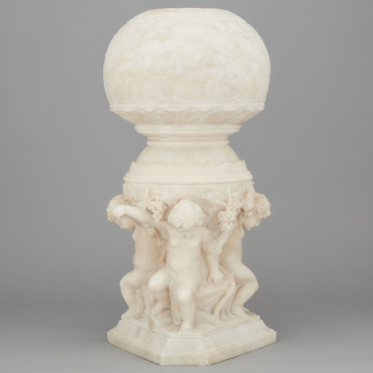 Italian Neo Classical Alabaster Lamp, c.1900