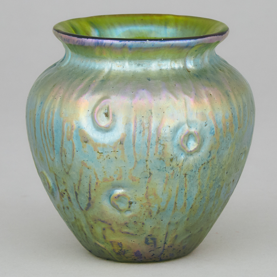Loetz 'Rusticana' Iridescent Glass Vase, c.1900
