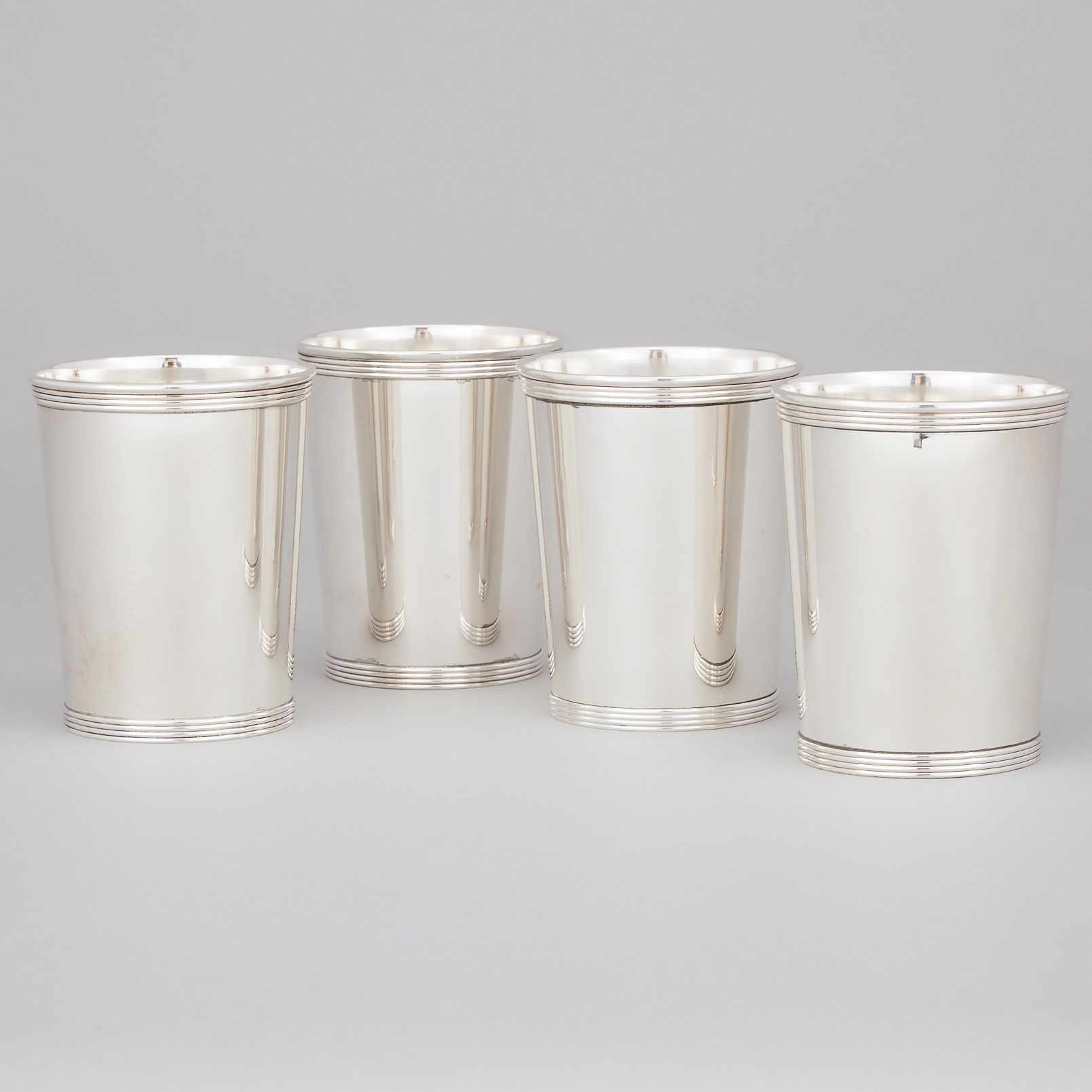 Four American Silver Beakers, Alvin Mfg. Co., Providence, R.I., 20th century