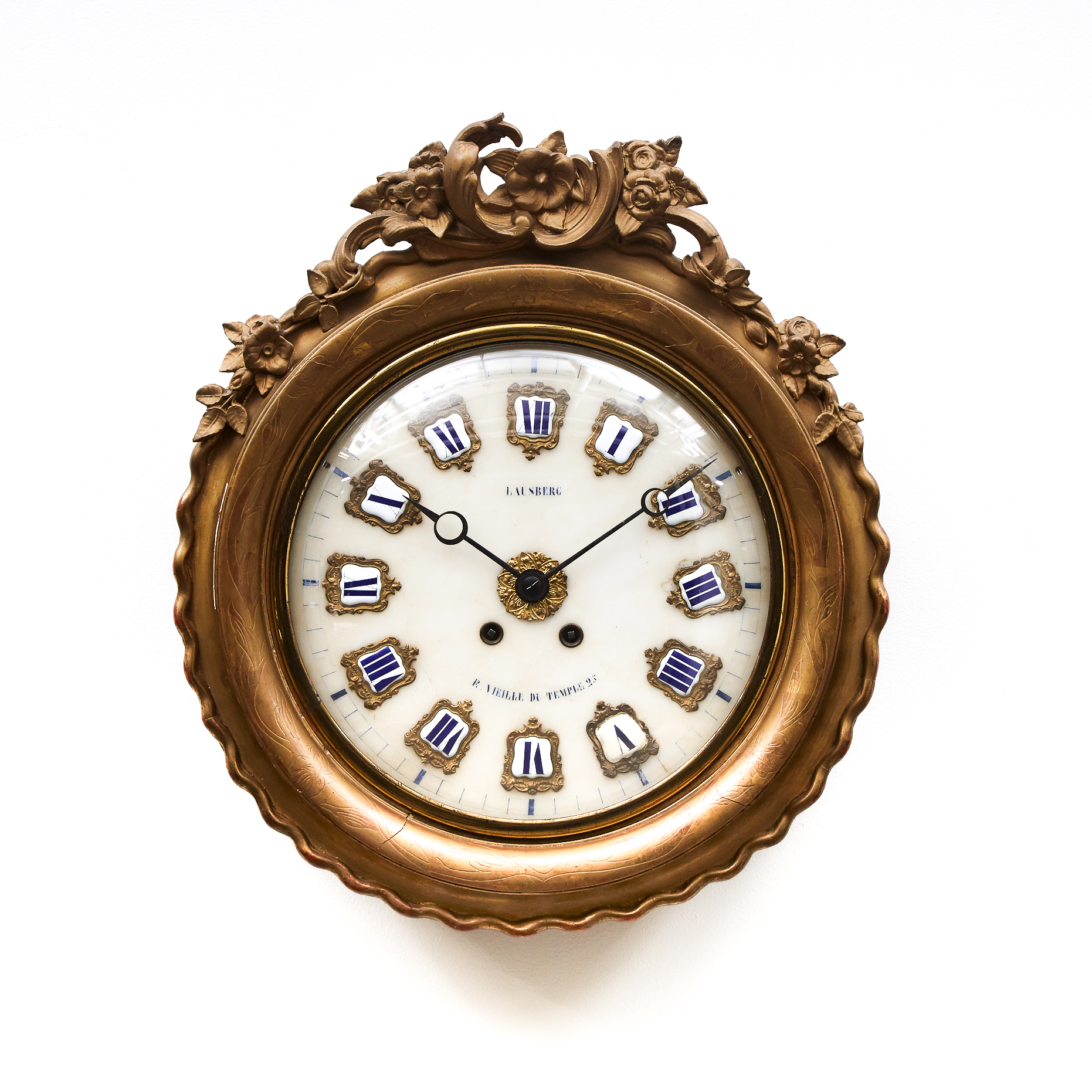 French Oueil de Boeuf Wall Clock, c.1890