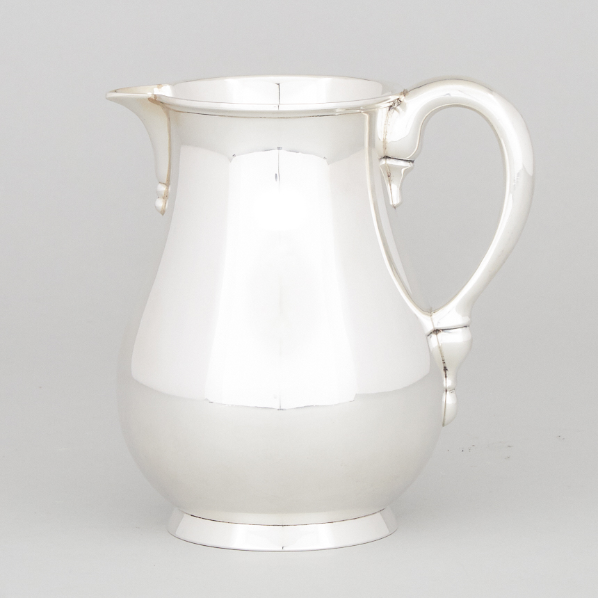 Canadian Silver Water Jug, Henry Birks & Sons, Montreal, Que., 1953