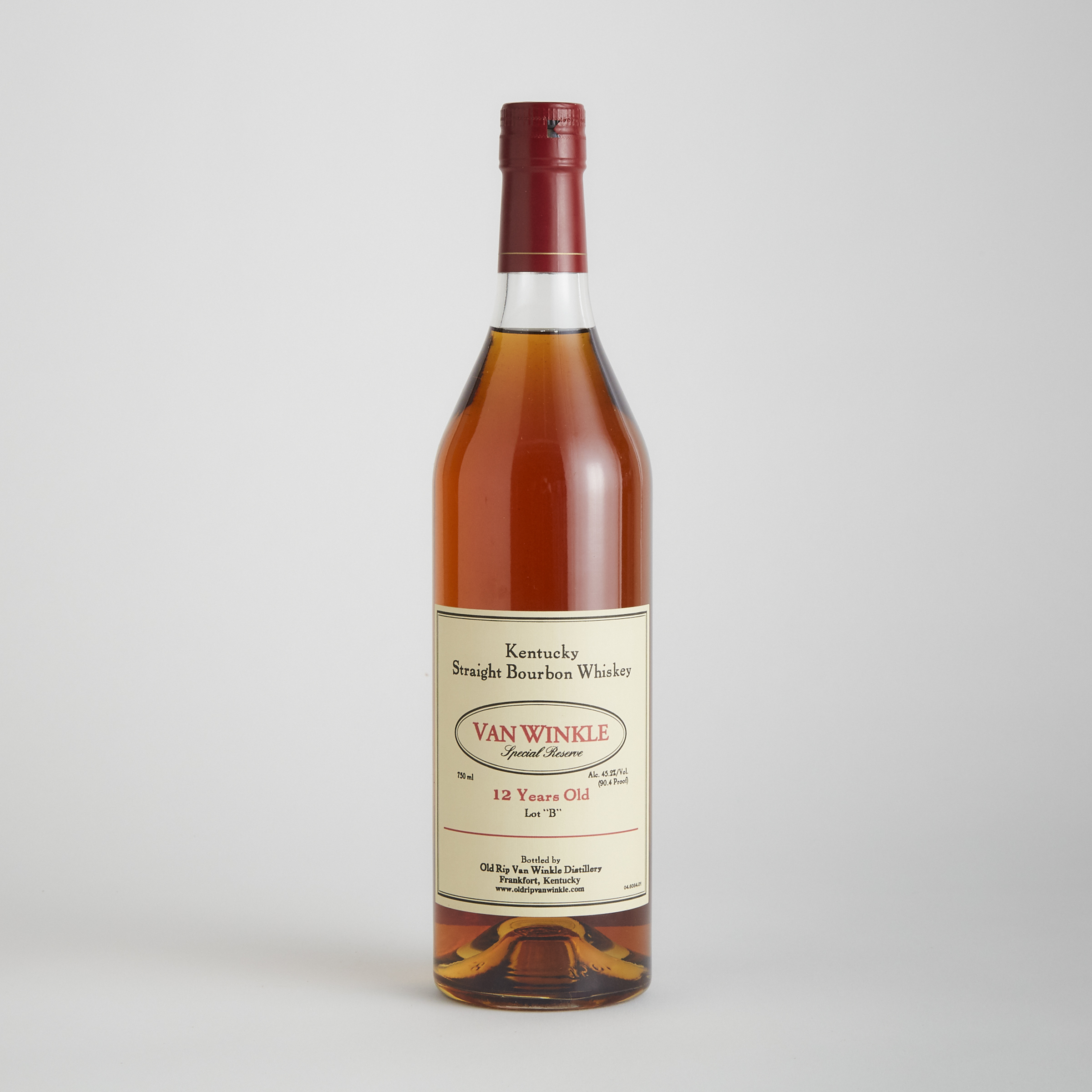 VAN WINKLE SPECIAL RESERVE KENTUCKY STRAIGHT BOURBON WHISKEY LOT “B” 12 YEARS (ONE 750 ML)