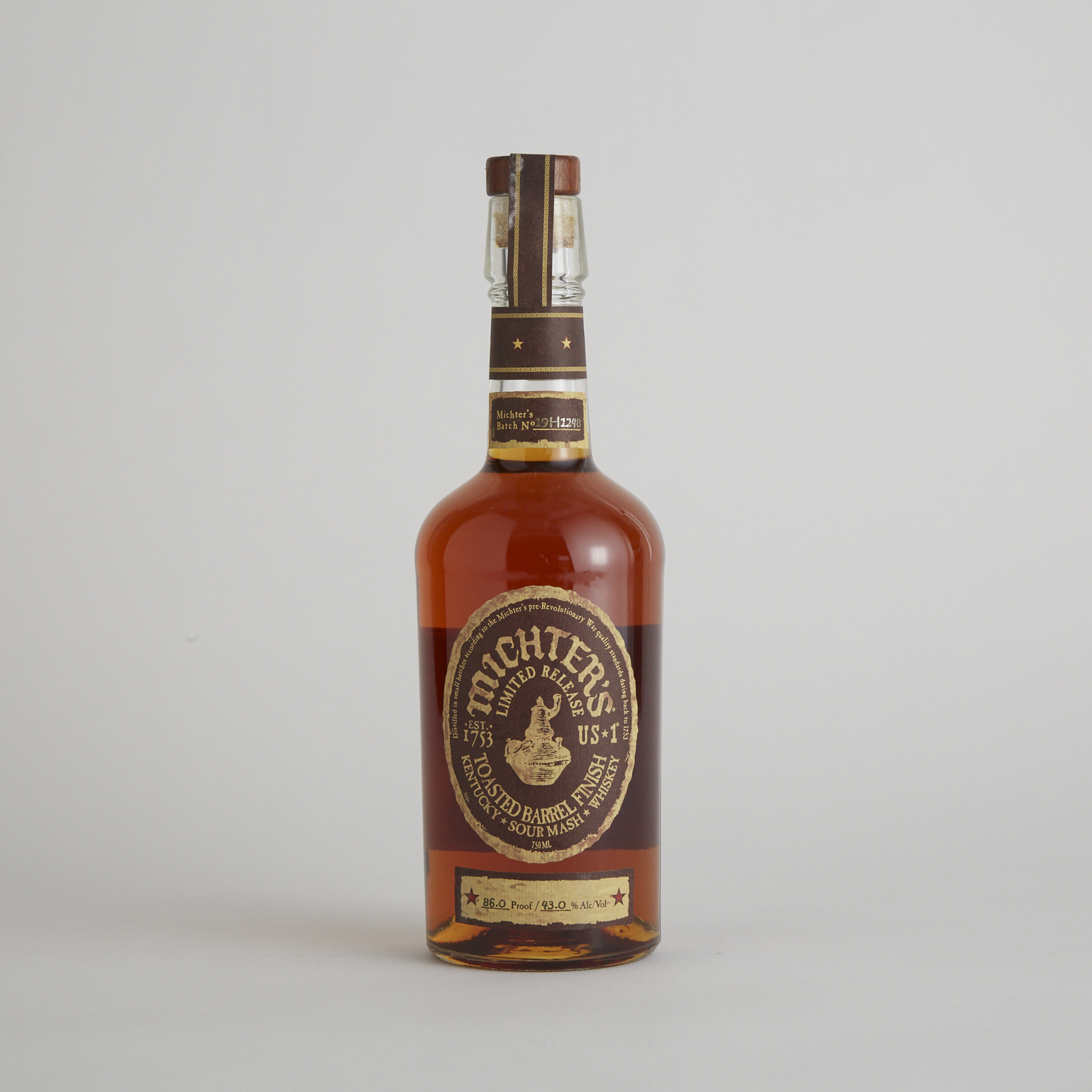 MICHTER'S LIMITED RELEASE TOASTED BARREL FINISH SOUR MASH (ONE 750 ML)