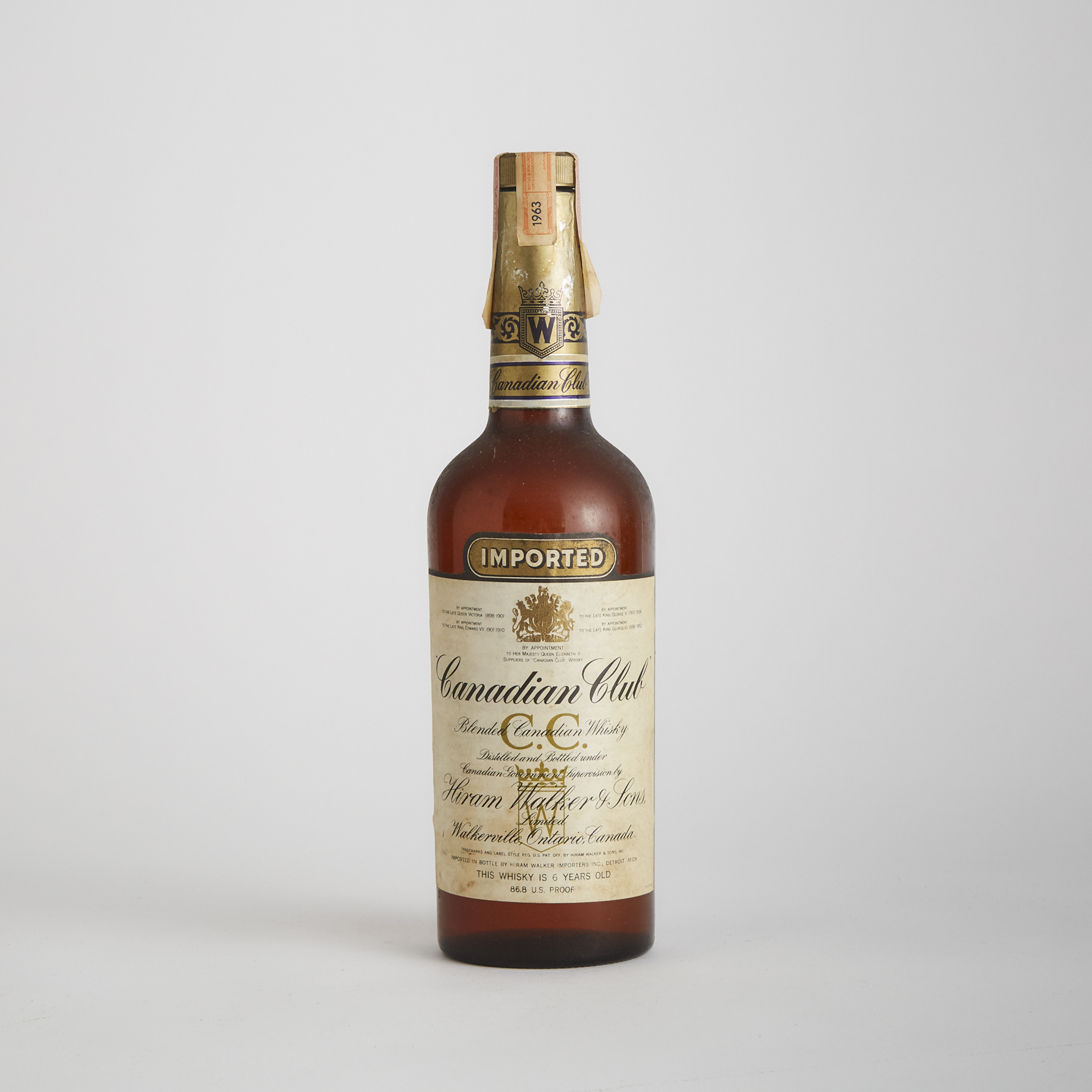 CANADIAN CLUB BLENDED CANADIAN WHISKY 6 YEARS (ONE)