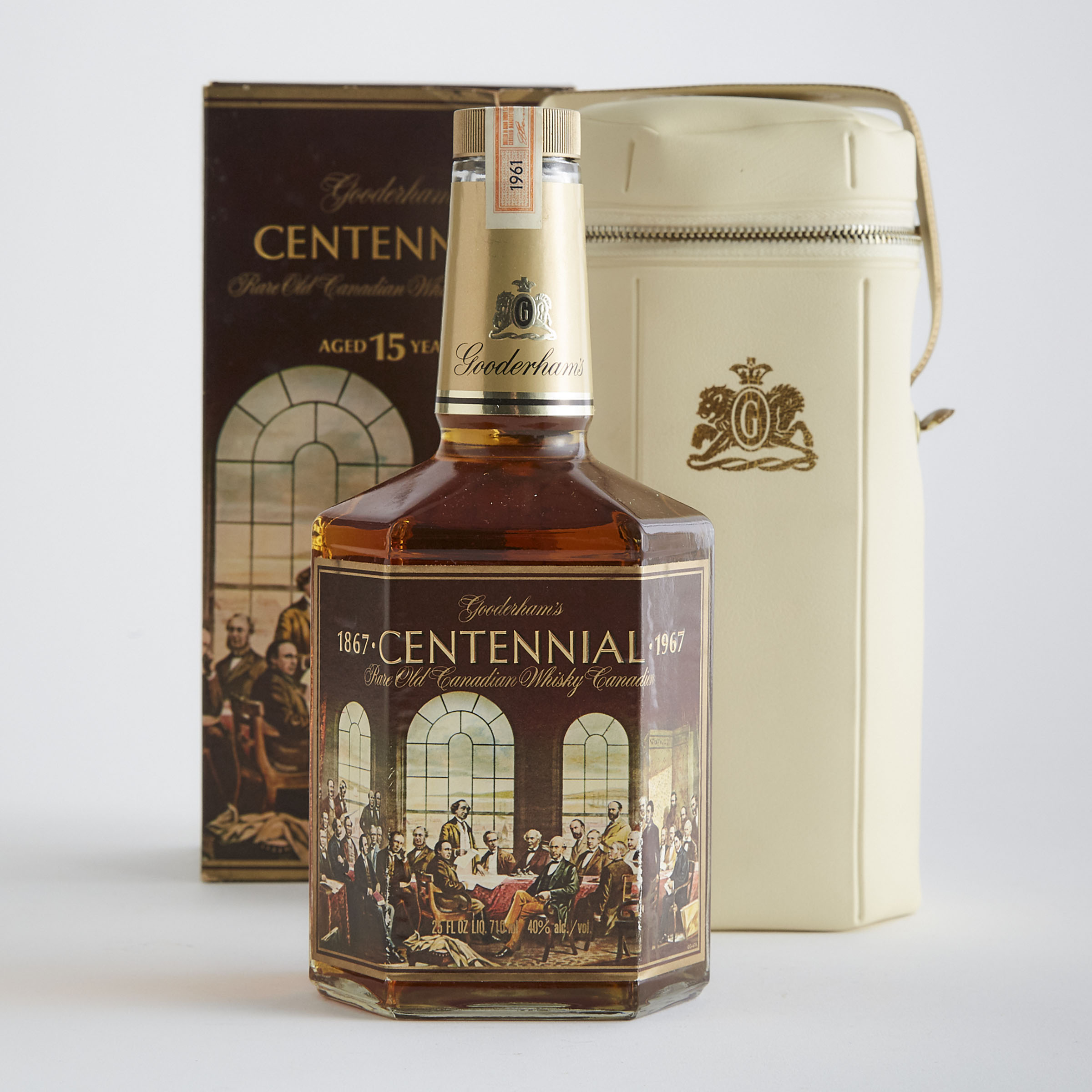 GOODERHAM'S CENTENNIAL RARE OLD CANADIAN WHISKY 15 YEARS (ONE 25 FL OZ)