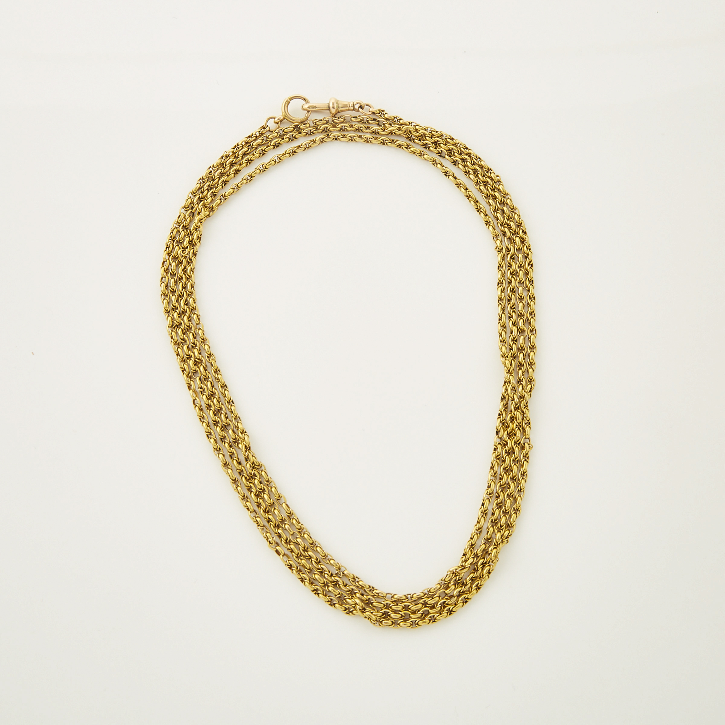 15k Yellow Gold Longuard Chain