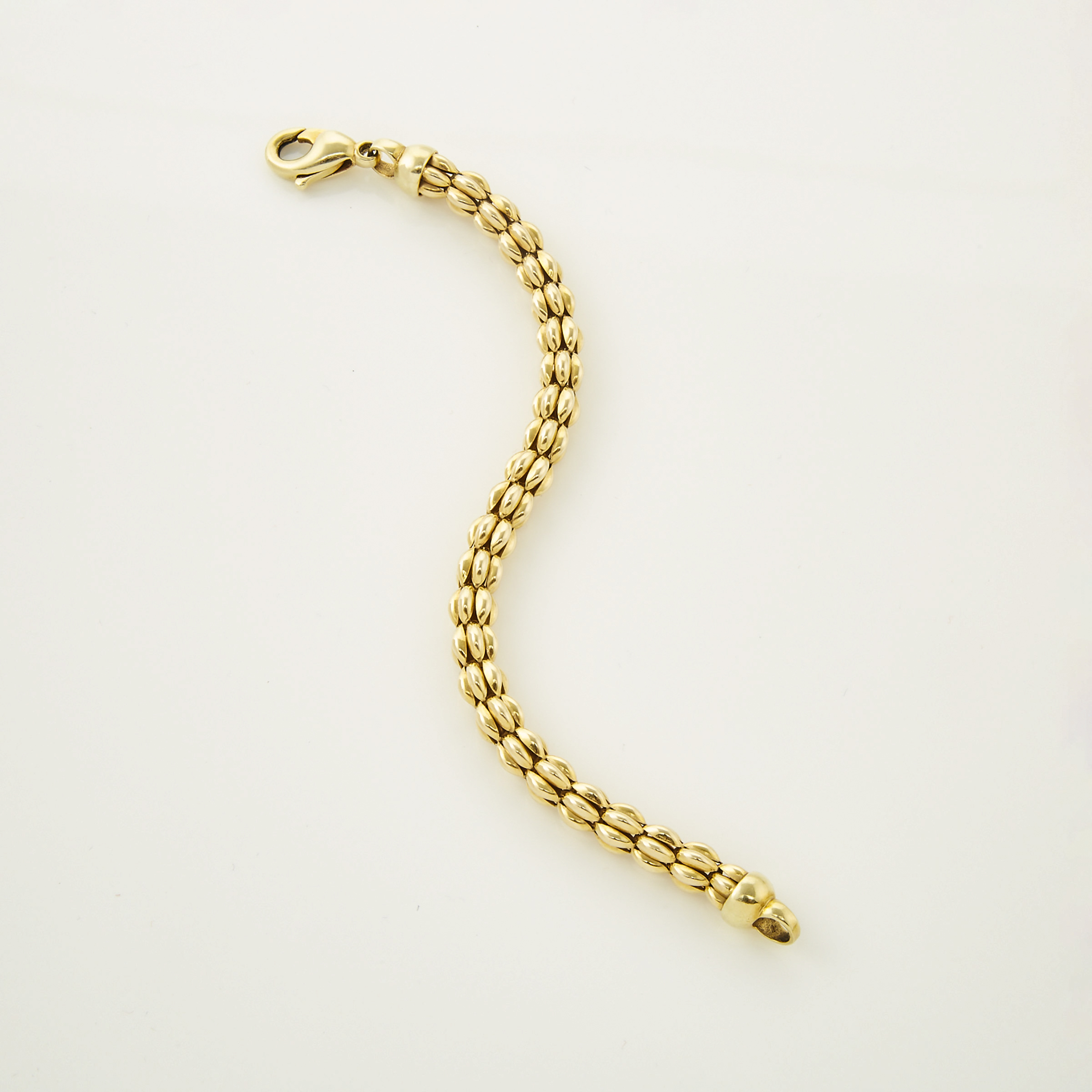 Italian 14k Yellow Gold Bead Bracelet