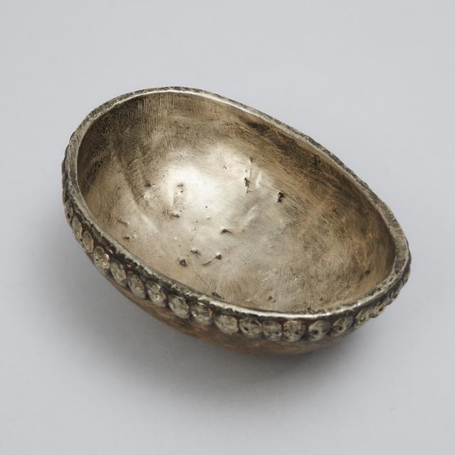 Tibetan Buddhist Silver Lined Kapala (Skull Cap) Bowl, c.1900