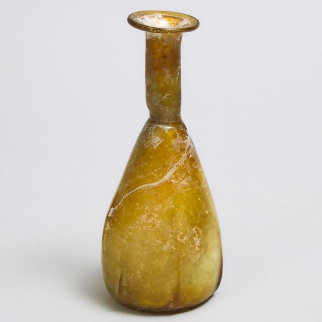 Roman Amber Glass Unguentarium or Phial, 1st century AD 